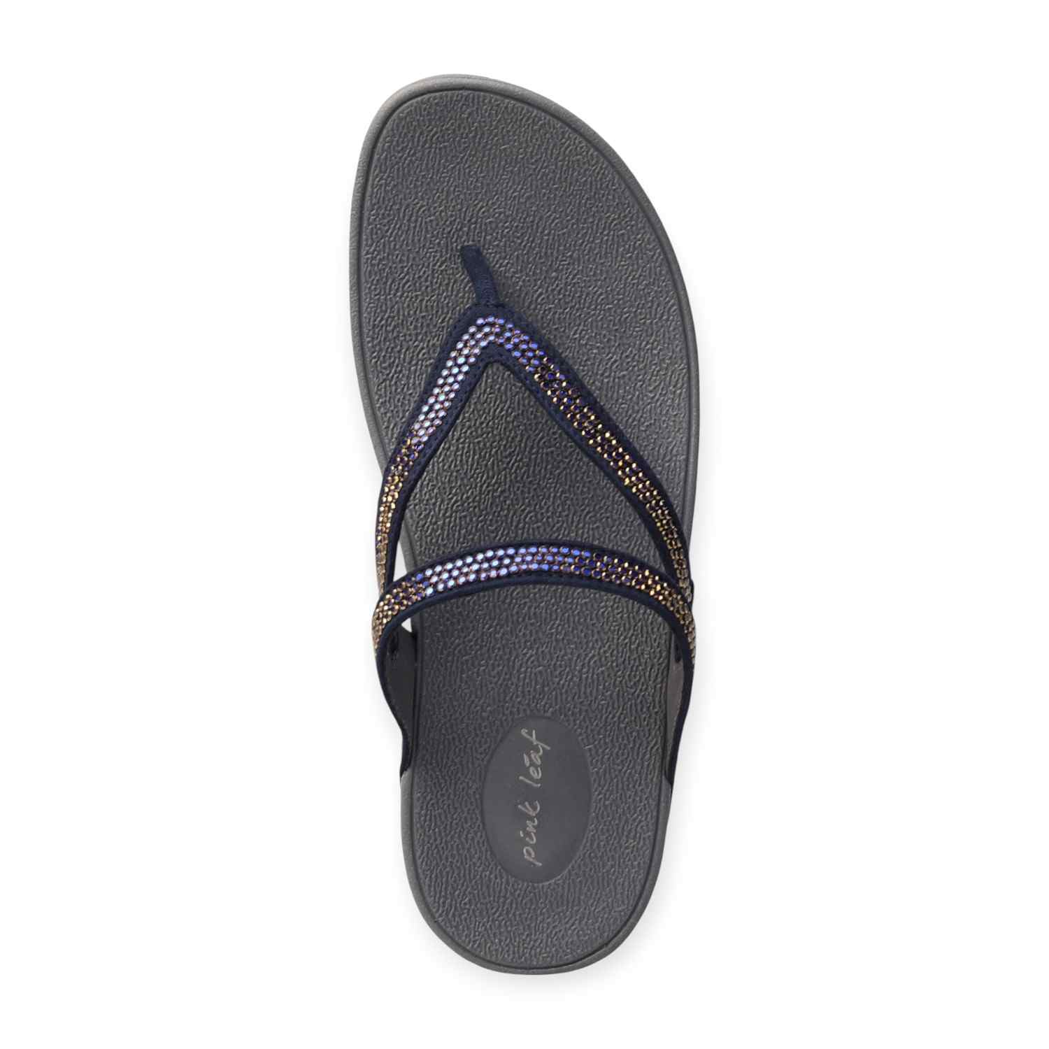 Pinkleaf Women’s Navy Embellished Sandals