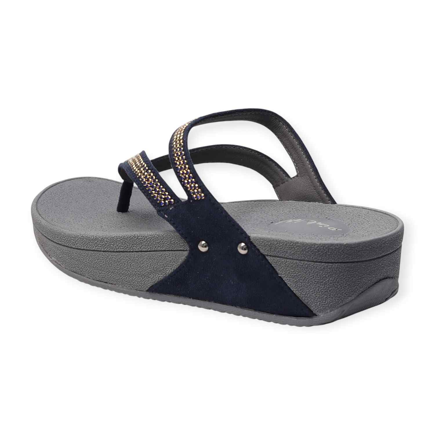 Pinkleaf Women’s Navy Embellished Sandals