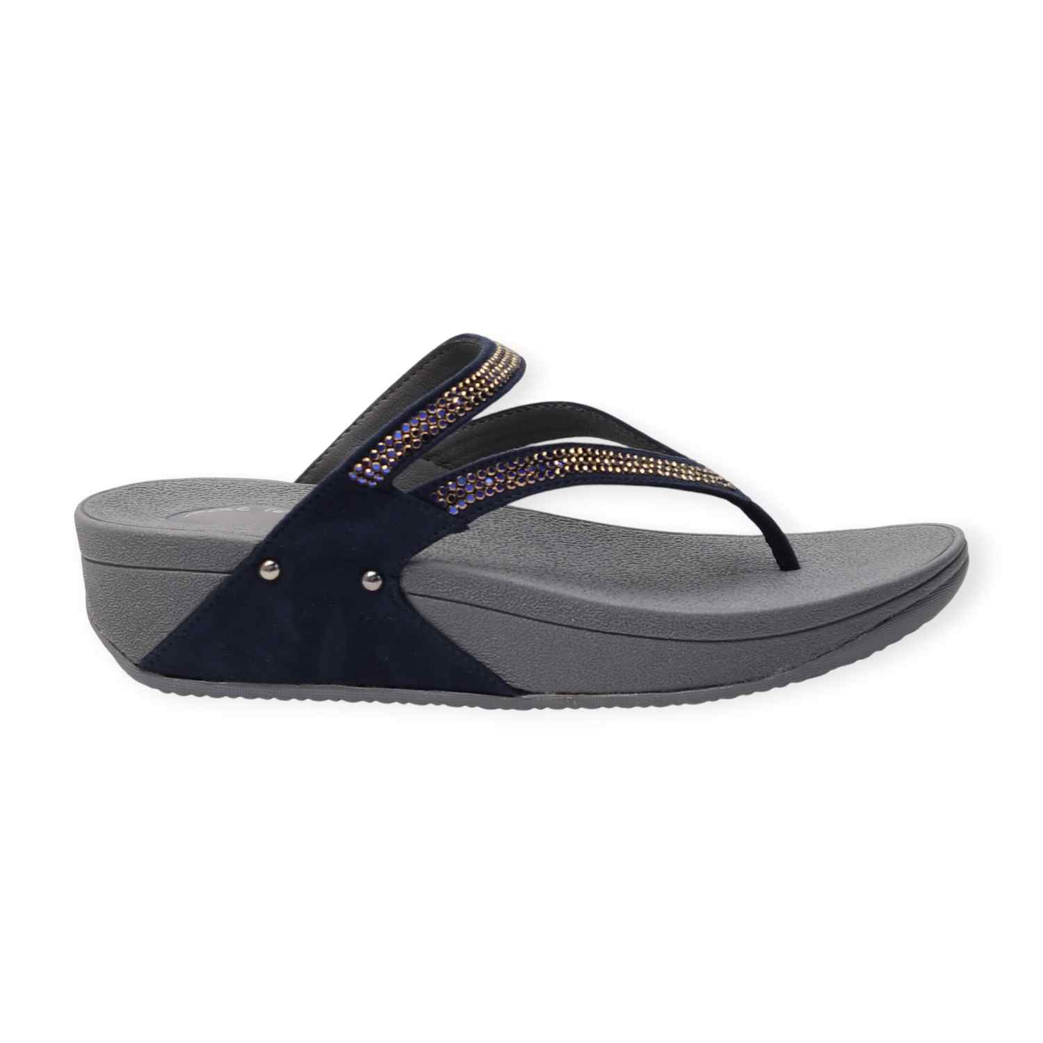 Pinkleaf Women’s Navy Embellished Sandals