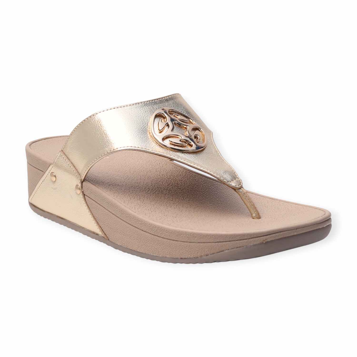 Pinkleaf Women’s Gold Metallic Sandals