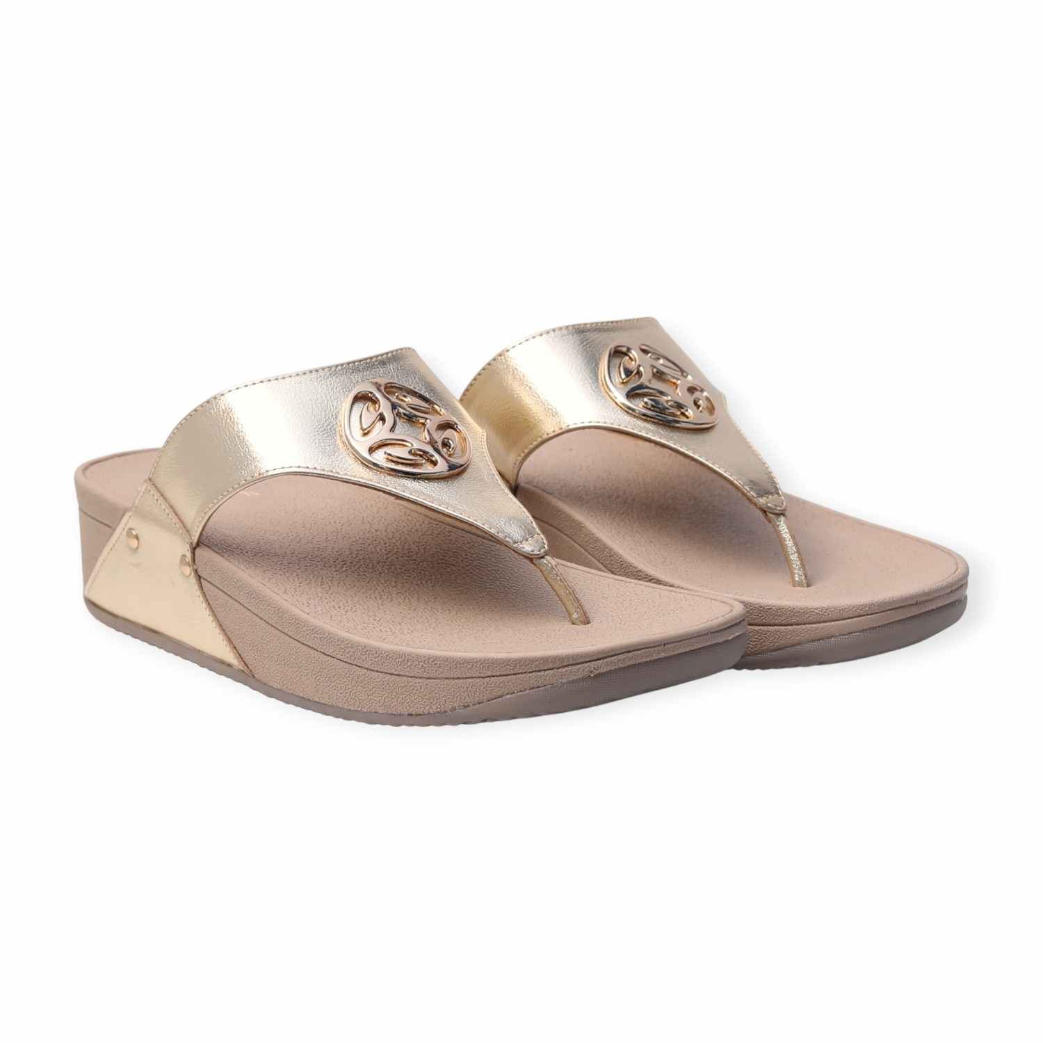 Pinkleaf Women’s Gold Metallic Sandals