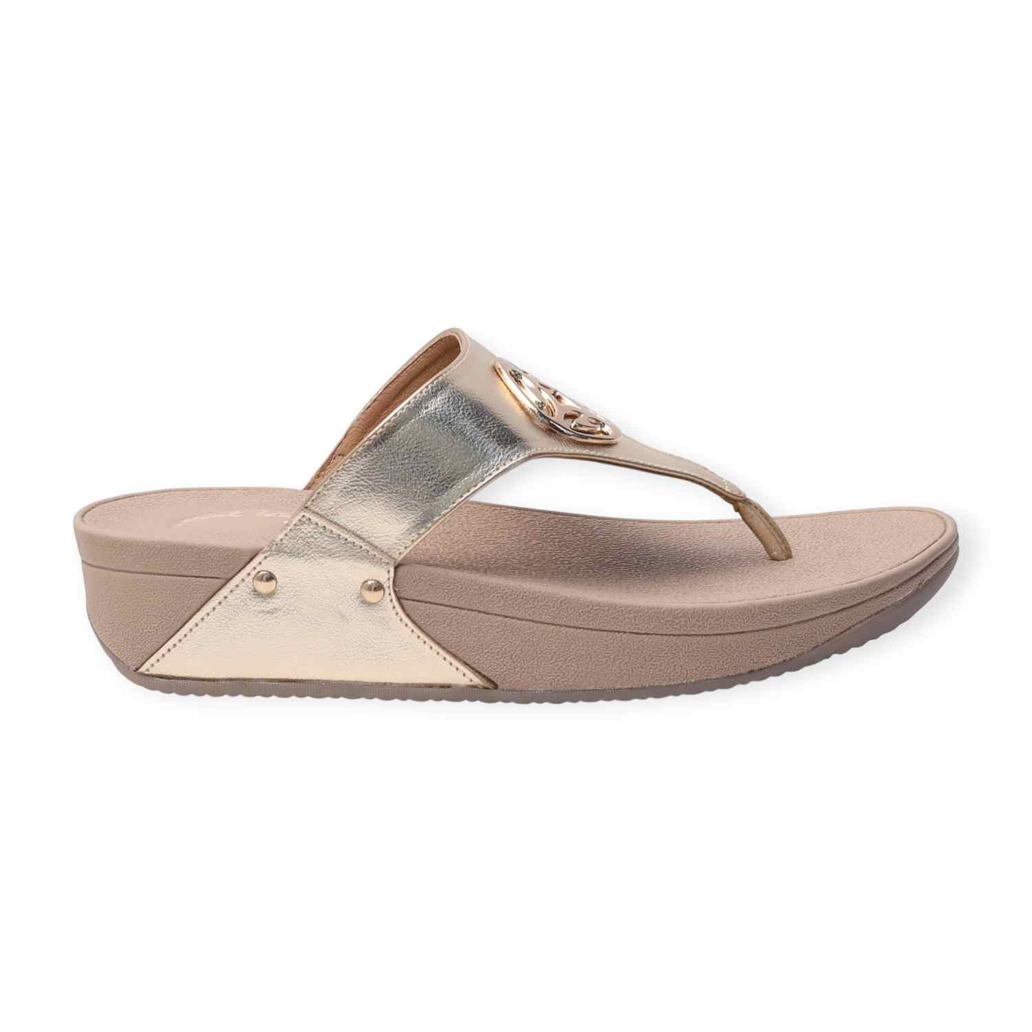 Pinkleaf Women’s Gold Metallic Sandals