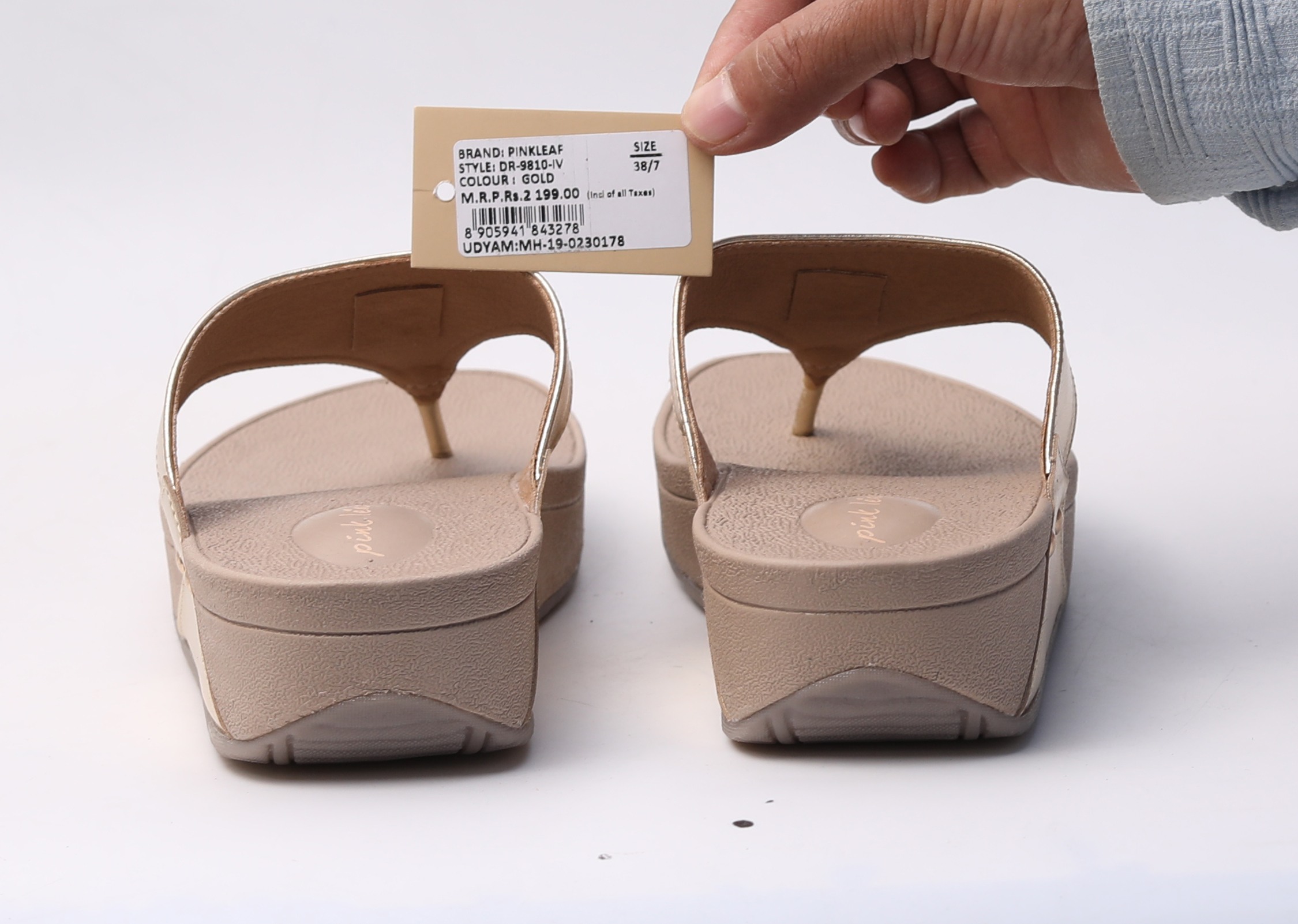 Pinkleaf Women’s Gold Metallic Sandals