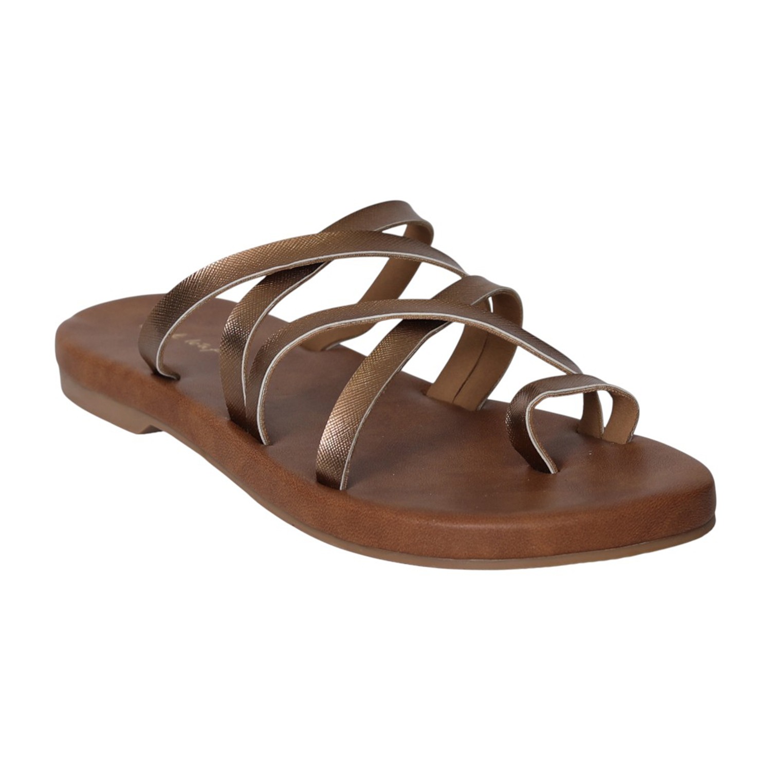 Women Antique Cross-Strap Flats