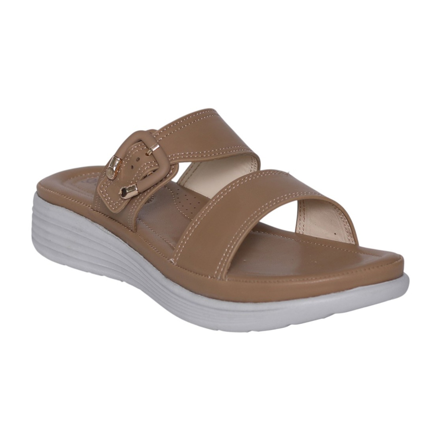 greta | Women Taupe Dual-Strap Comfort Sandals|0