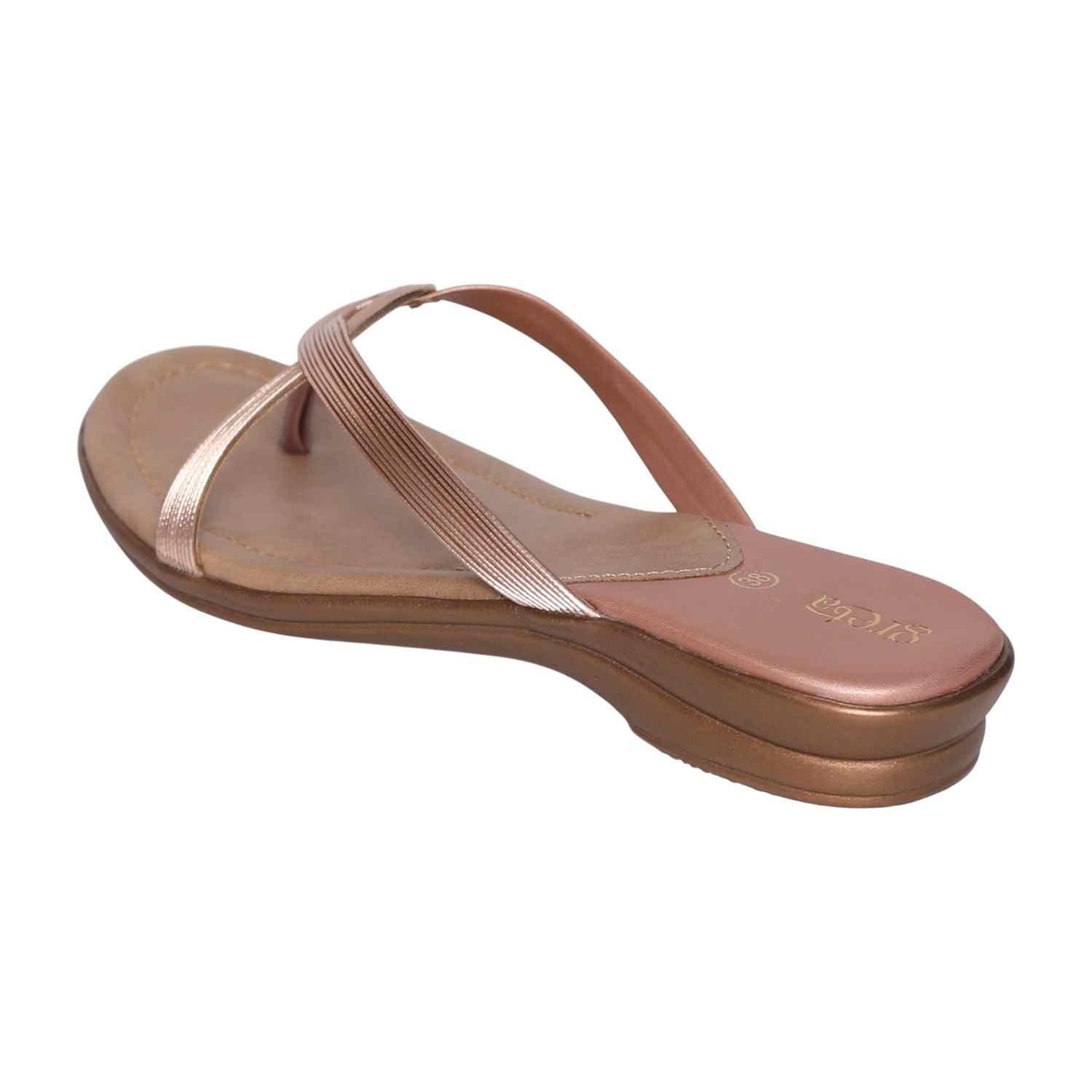 Greta Women’s Rose Gold Black Sandals