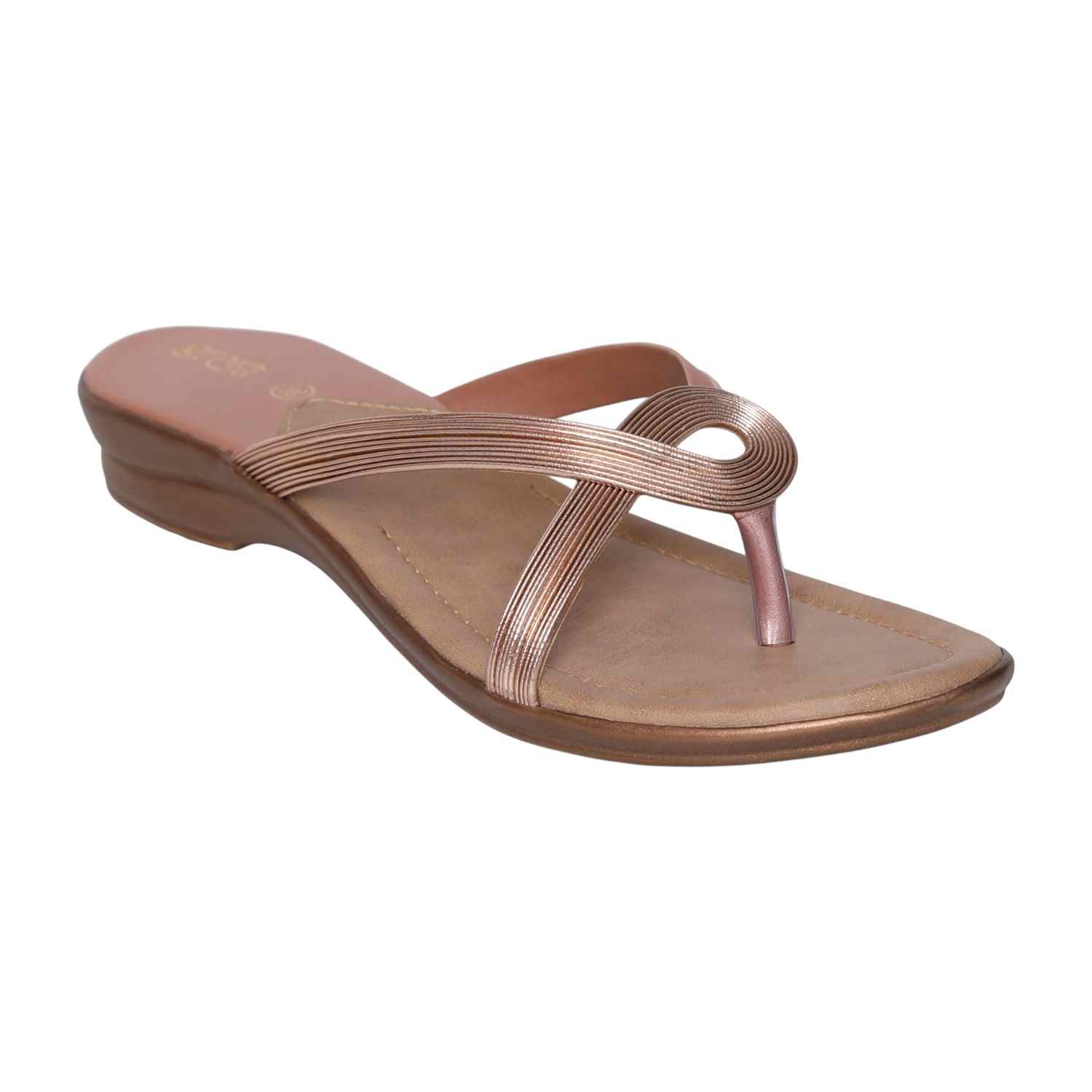 Greta Women’s Rose Gold Black Sandals