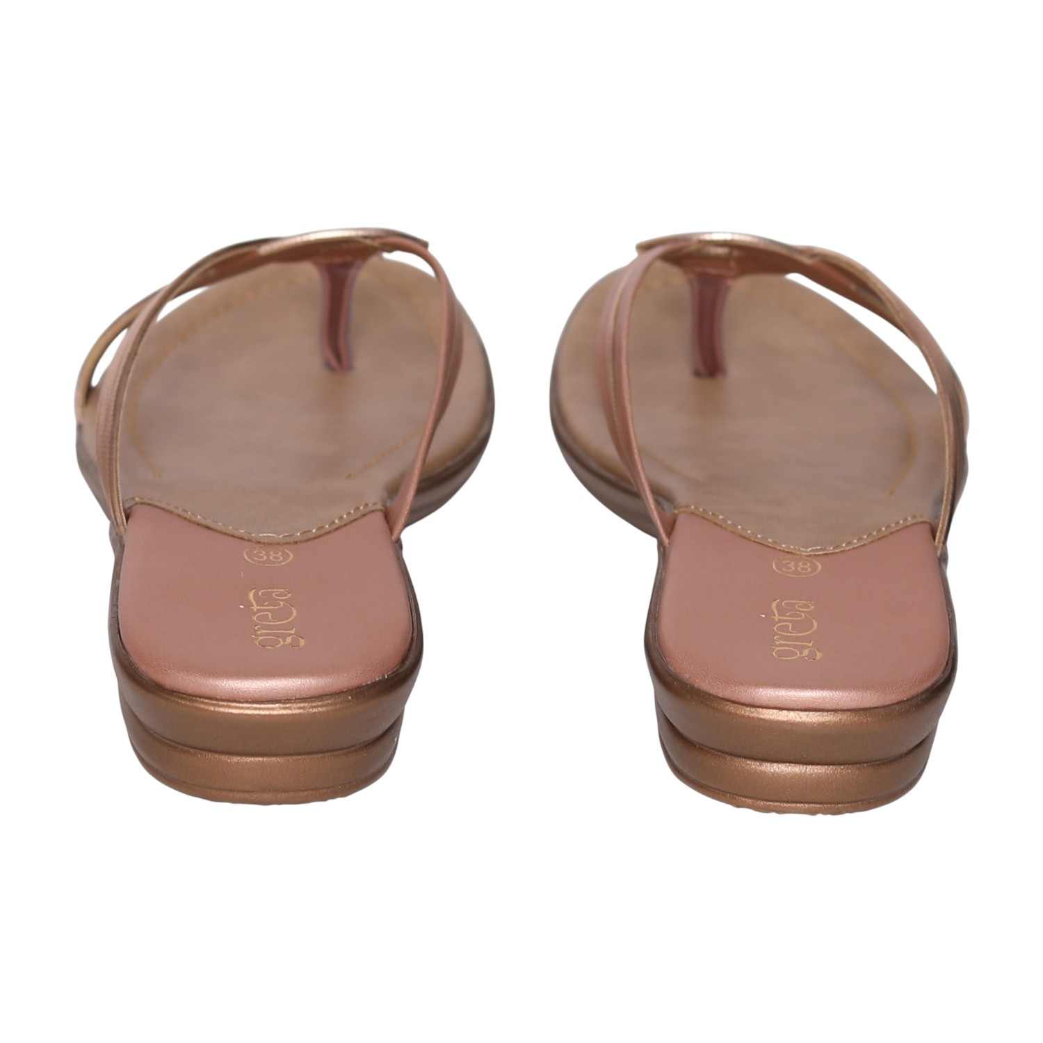 Greta Women’s Rose Gold Black Sandals