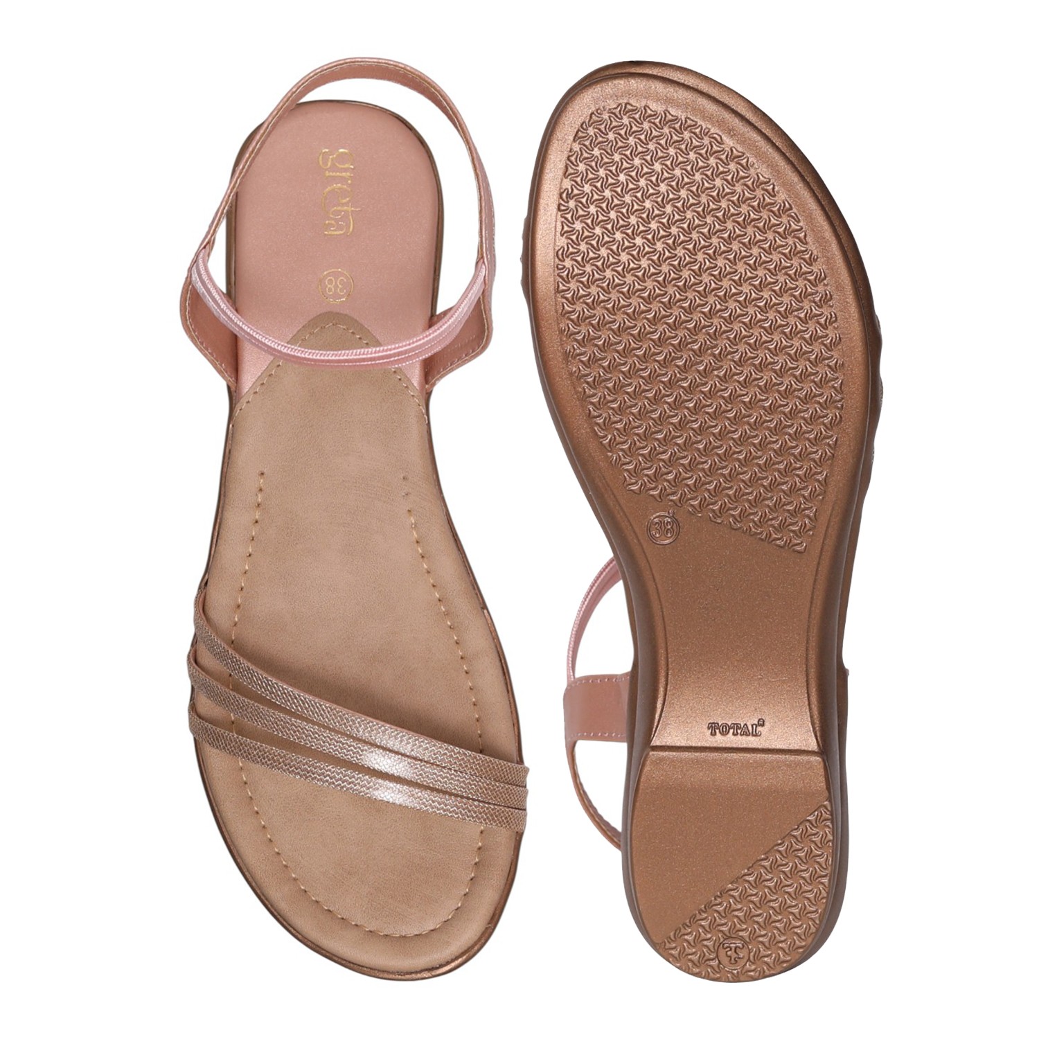 Greta Women’s Rose Pink Backstrap Sandals