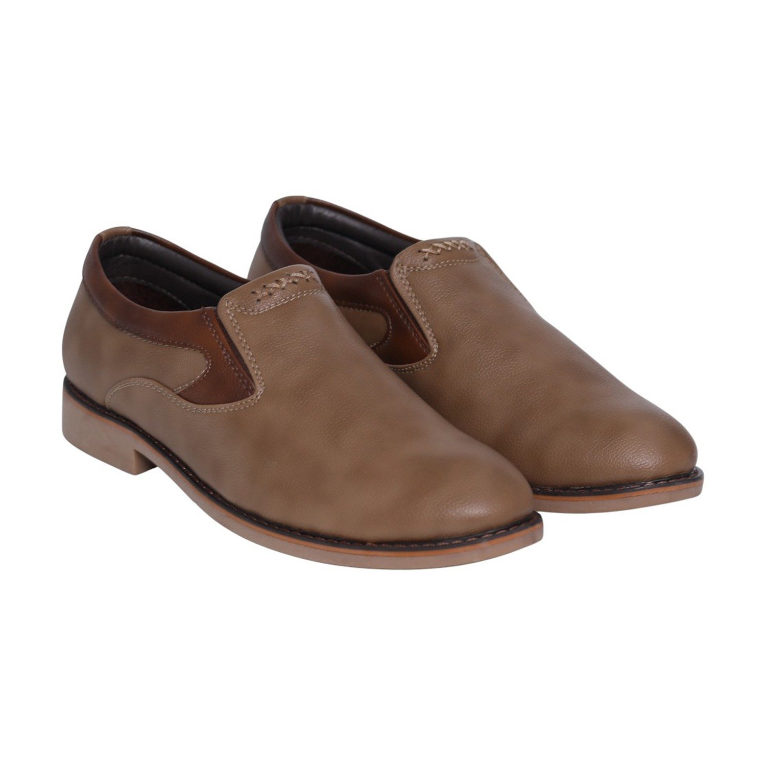 Men Beige Modern Classic Slip-On Shoes