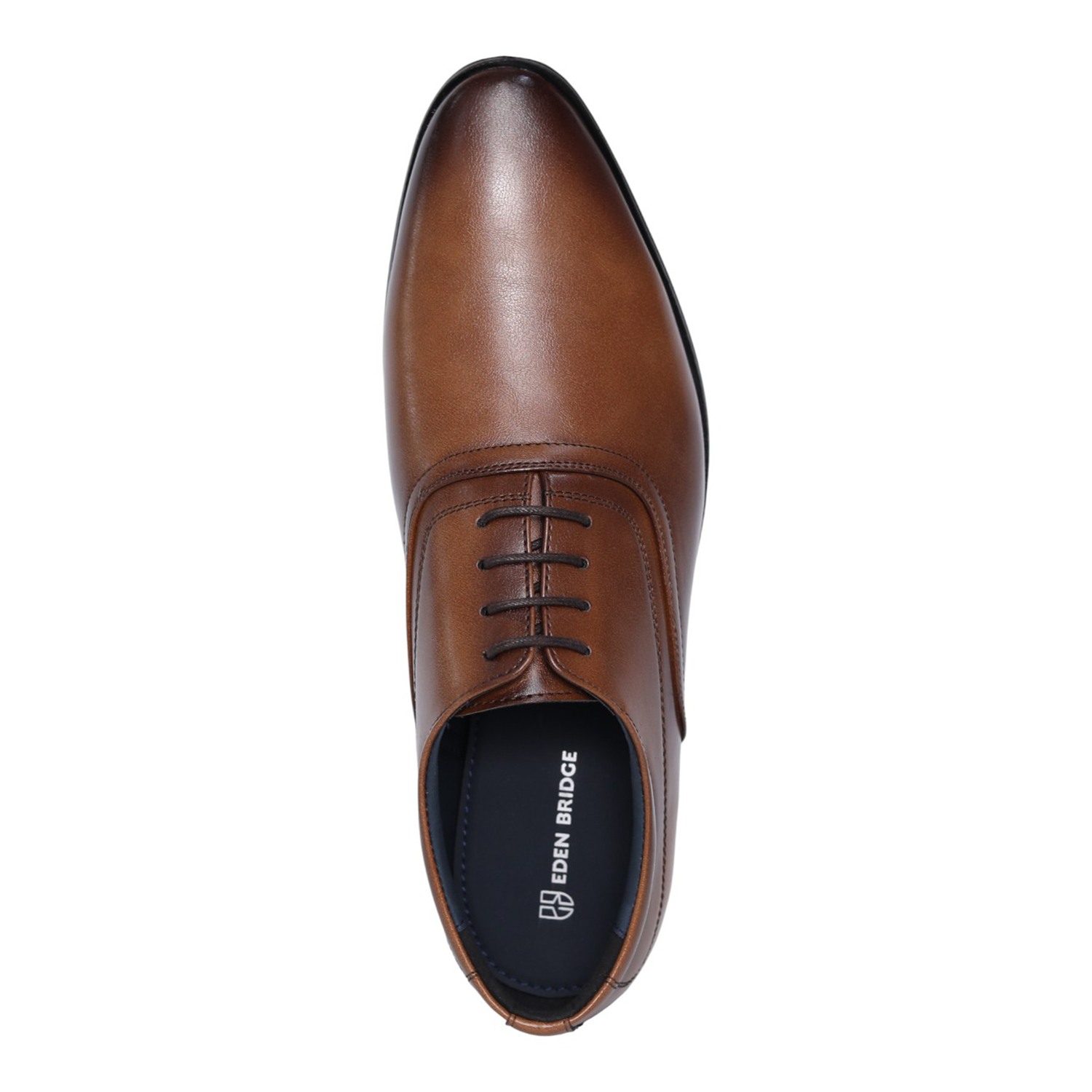 Men Smooth Leather Tan Oxfords