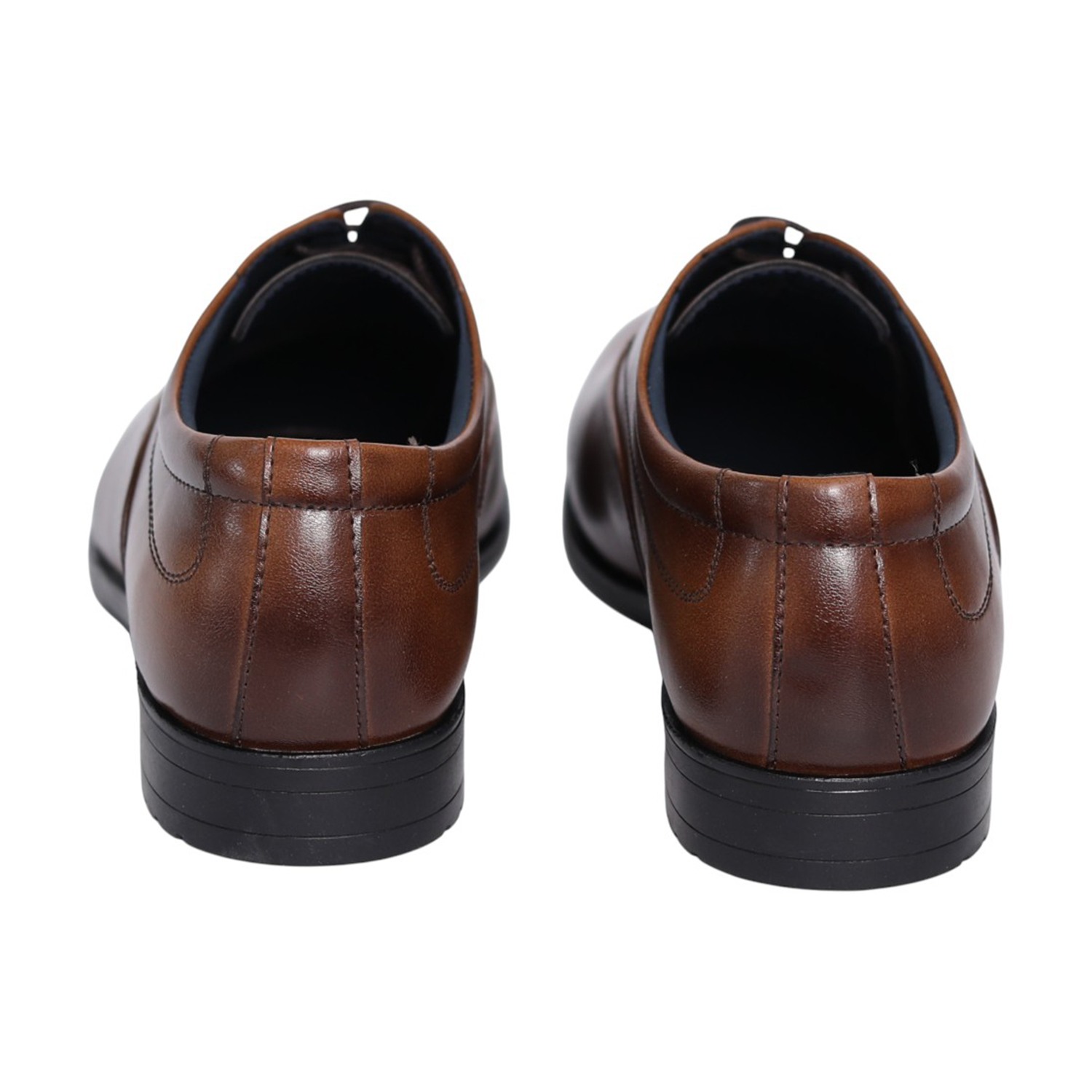 Men Smooth Leather Tan Oxfords