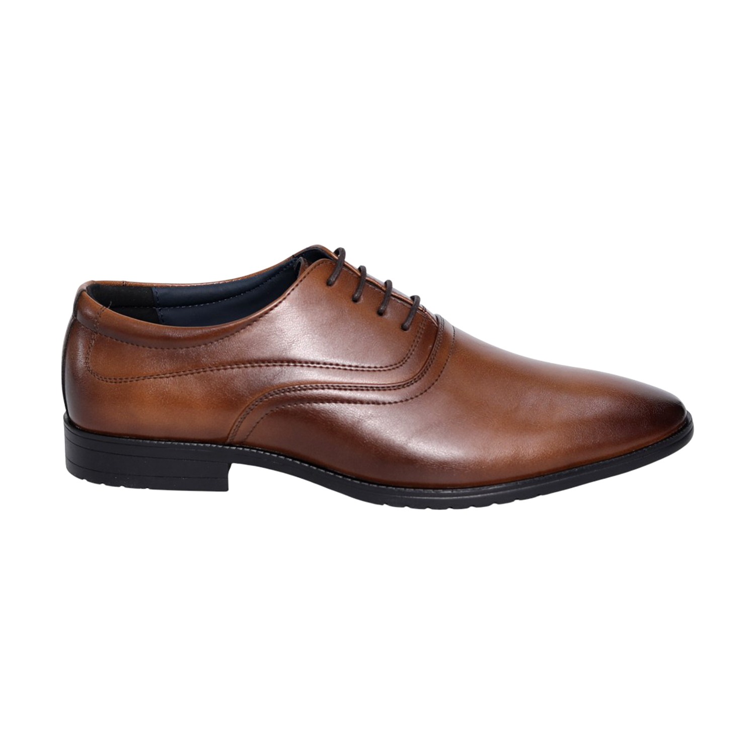 Men Smooth Leather Tan Oxfords