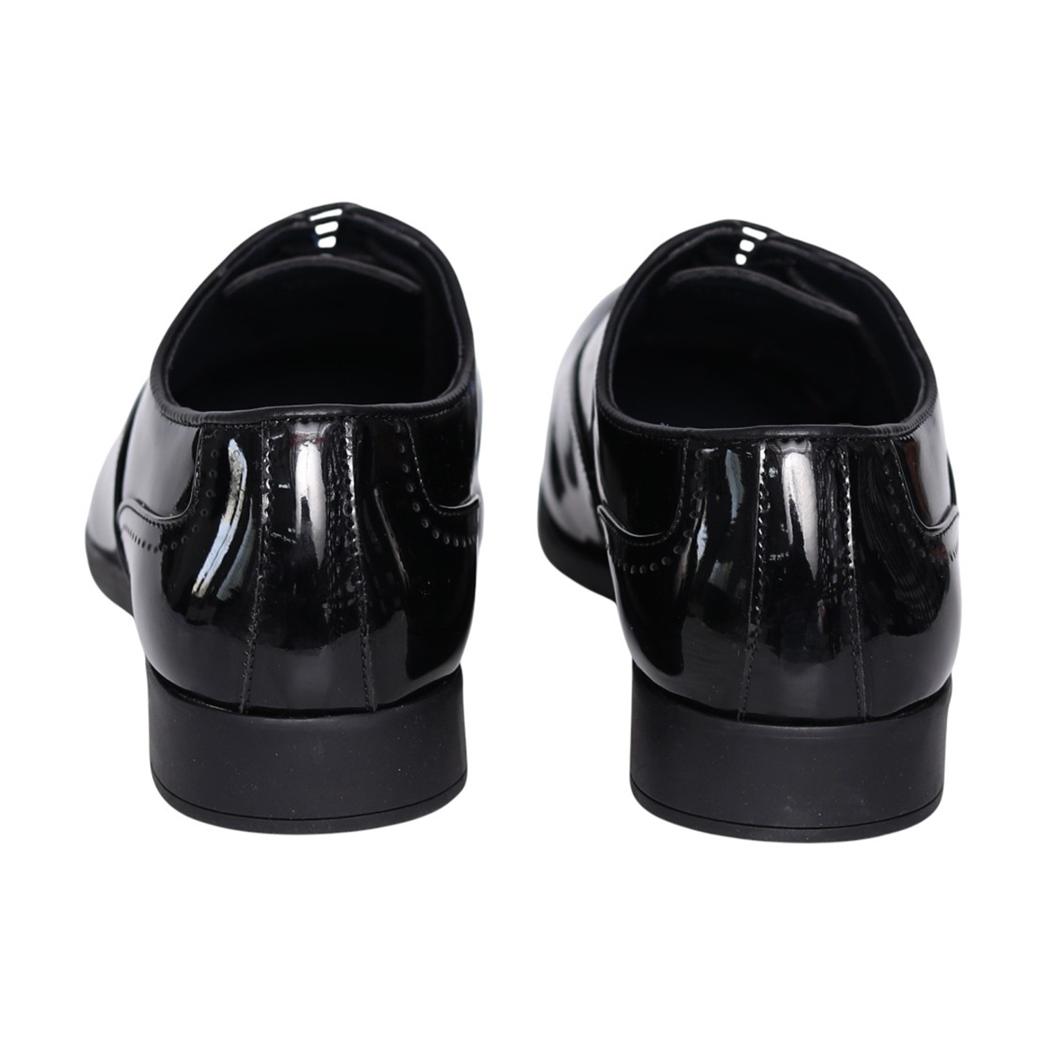 Men Patent Leather Black Oxford Shoes