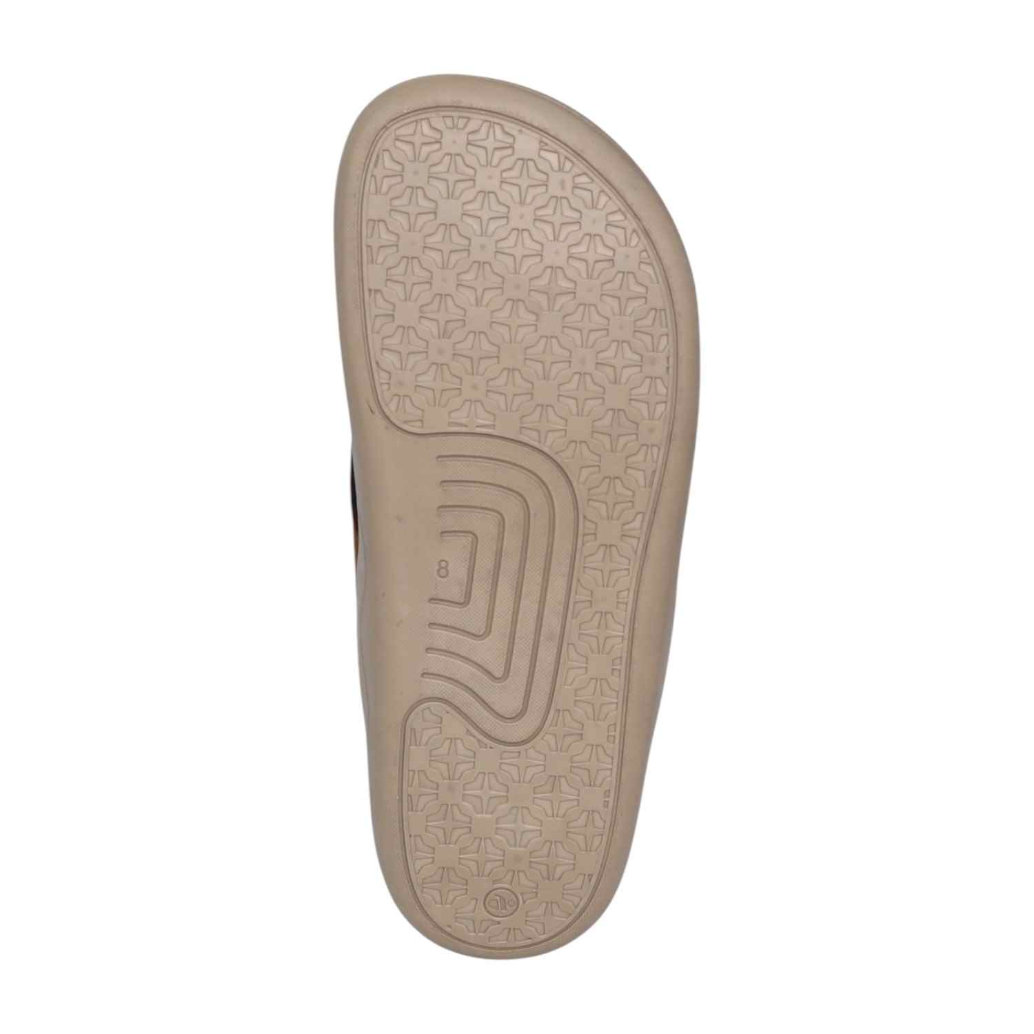 Men Tan Comfort Thong Sandals with Buckle Strap