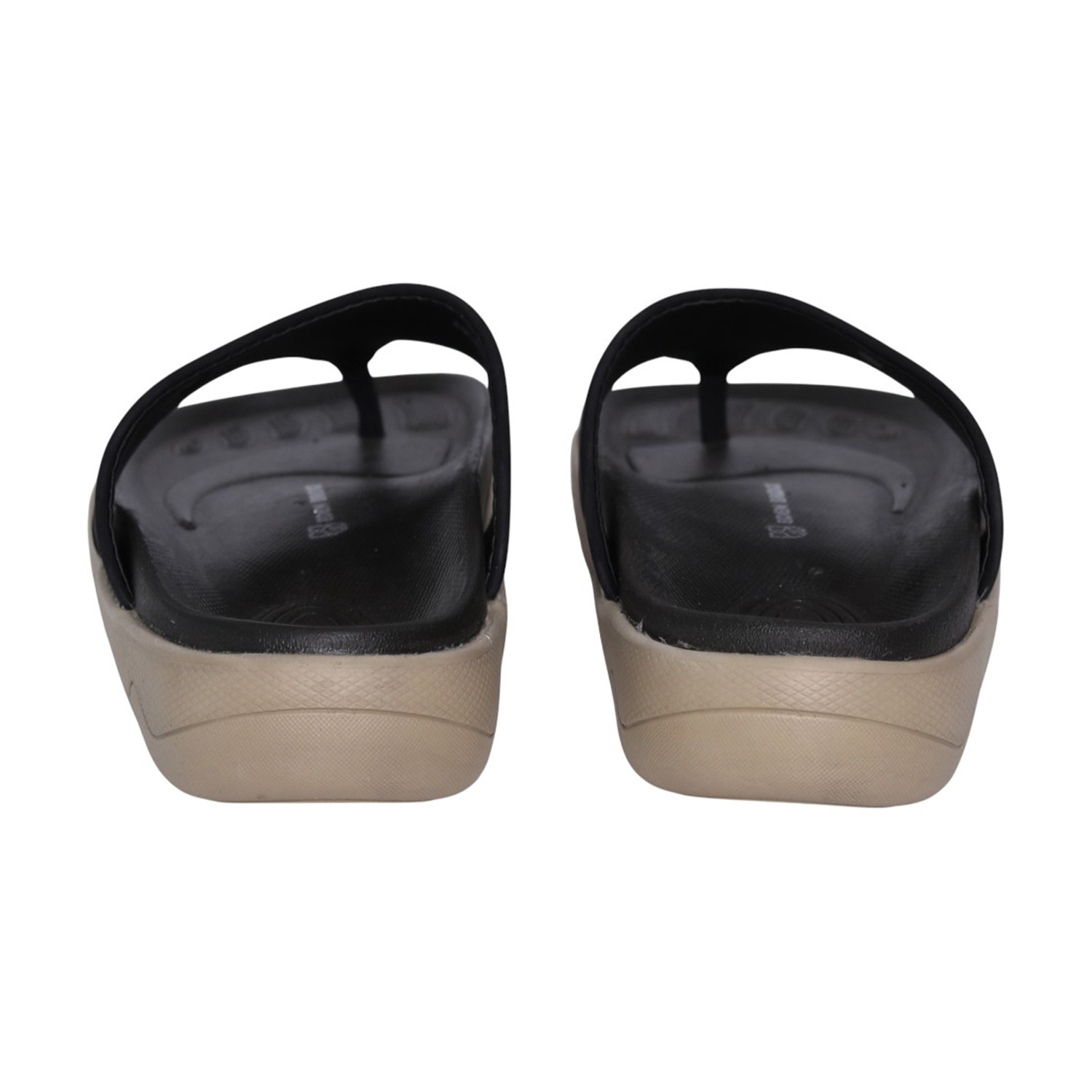 Men Classic Black Thong Slides