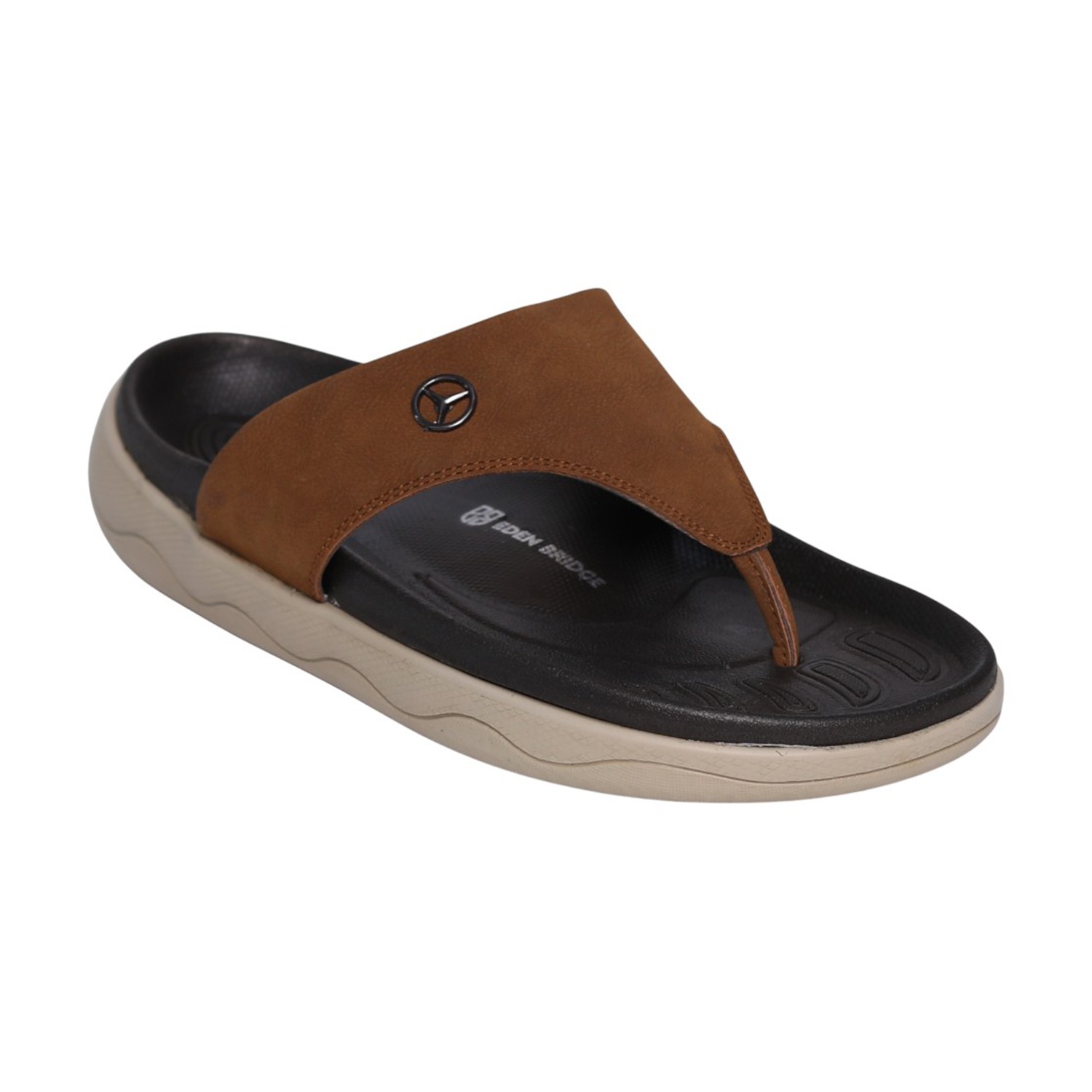 Men Classic Tan Thong Slides