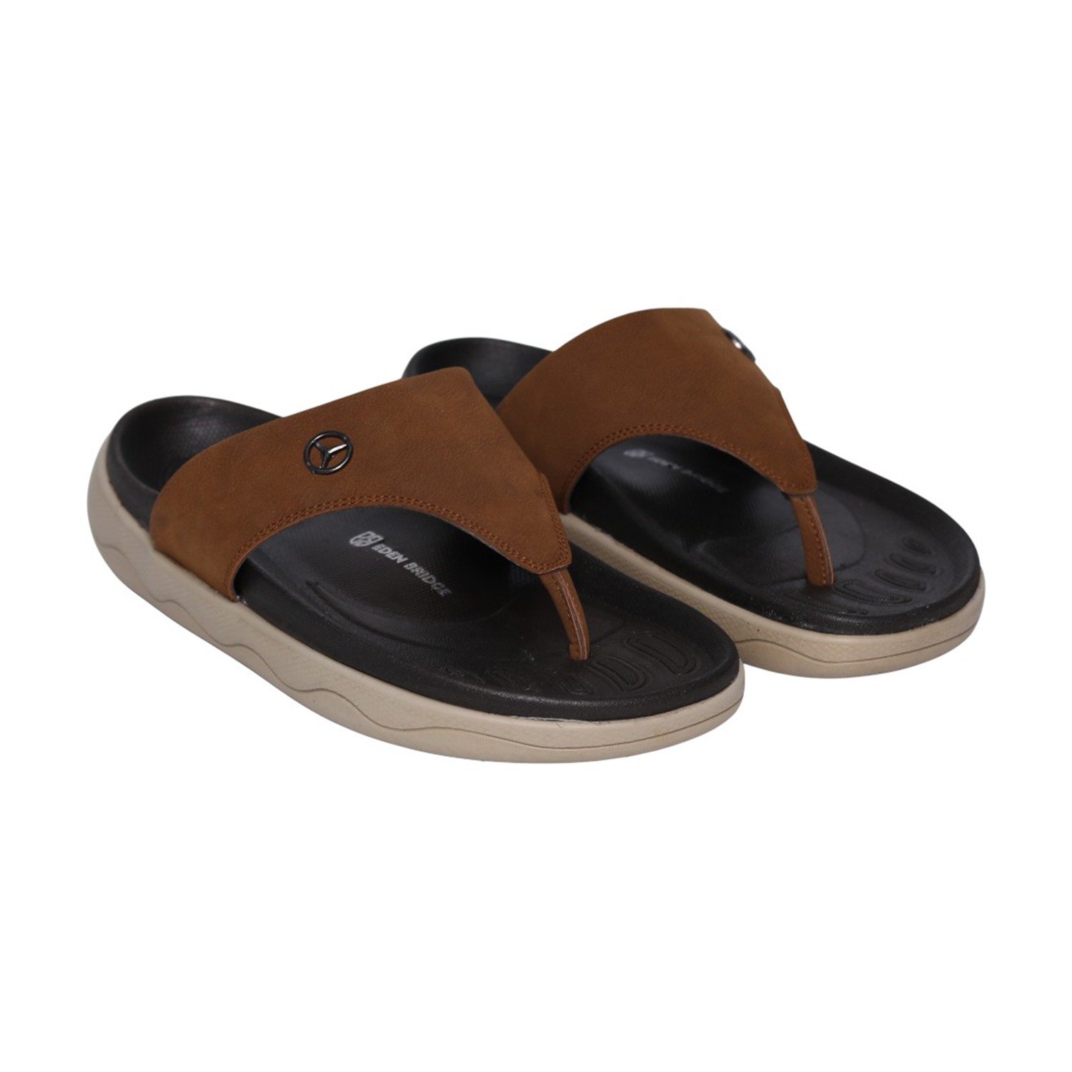 Men Classic Tan Thong Slides