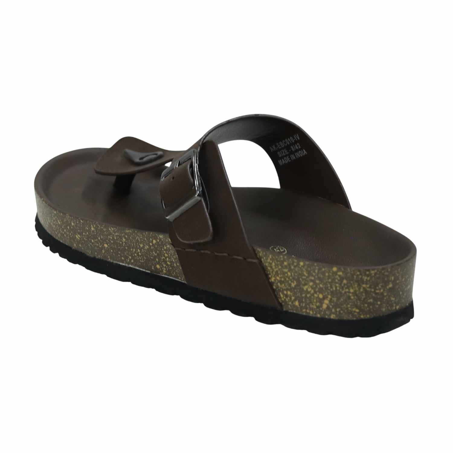 Casual Men’s Brown Sandals with Buckle Strap