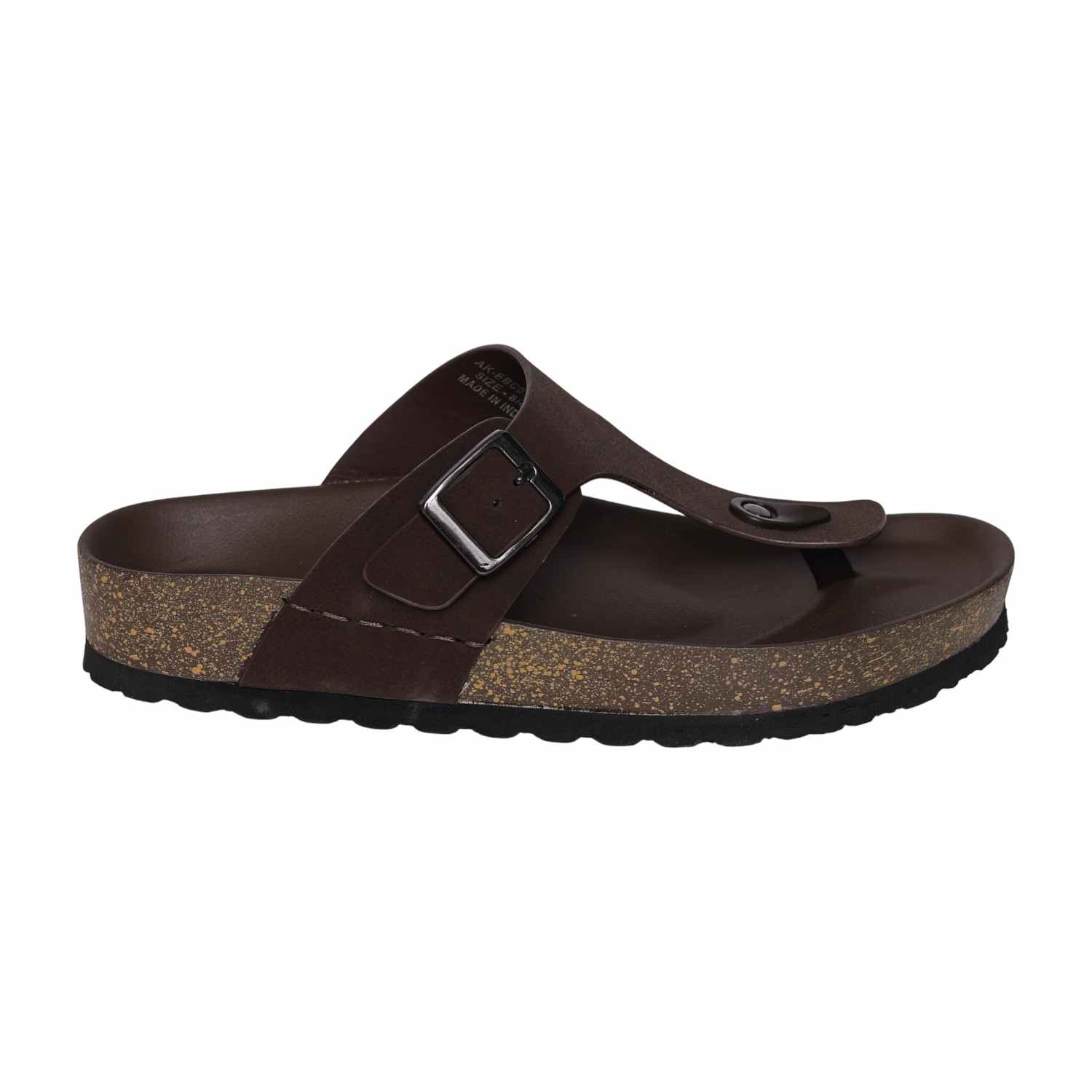 Casual Men’s Brown Sandals with Buckle Strap