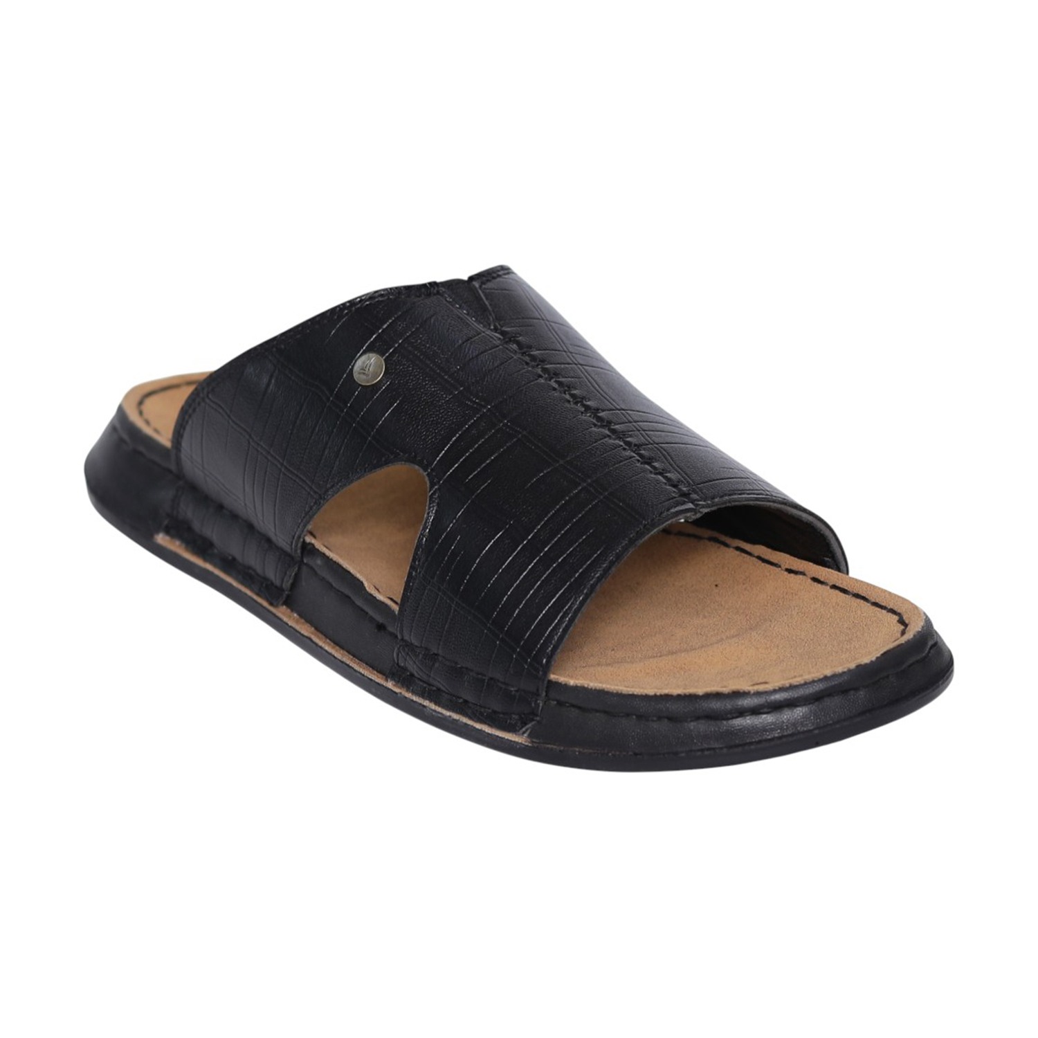 Men Black Haven Single-Strap Slides