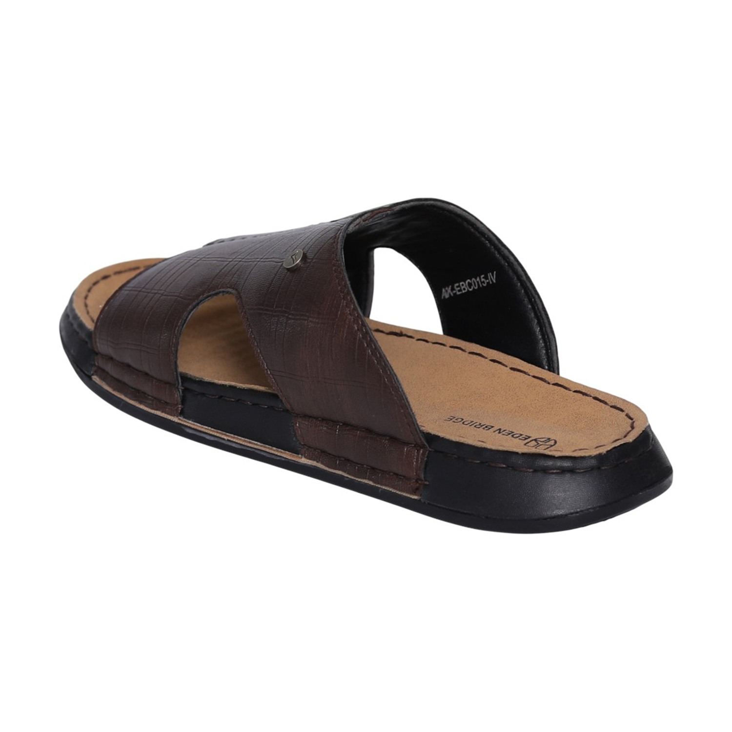 Men Brown Haven Single-Strap Slides
