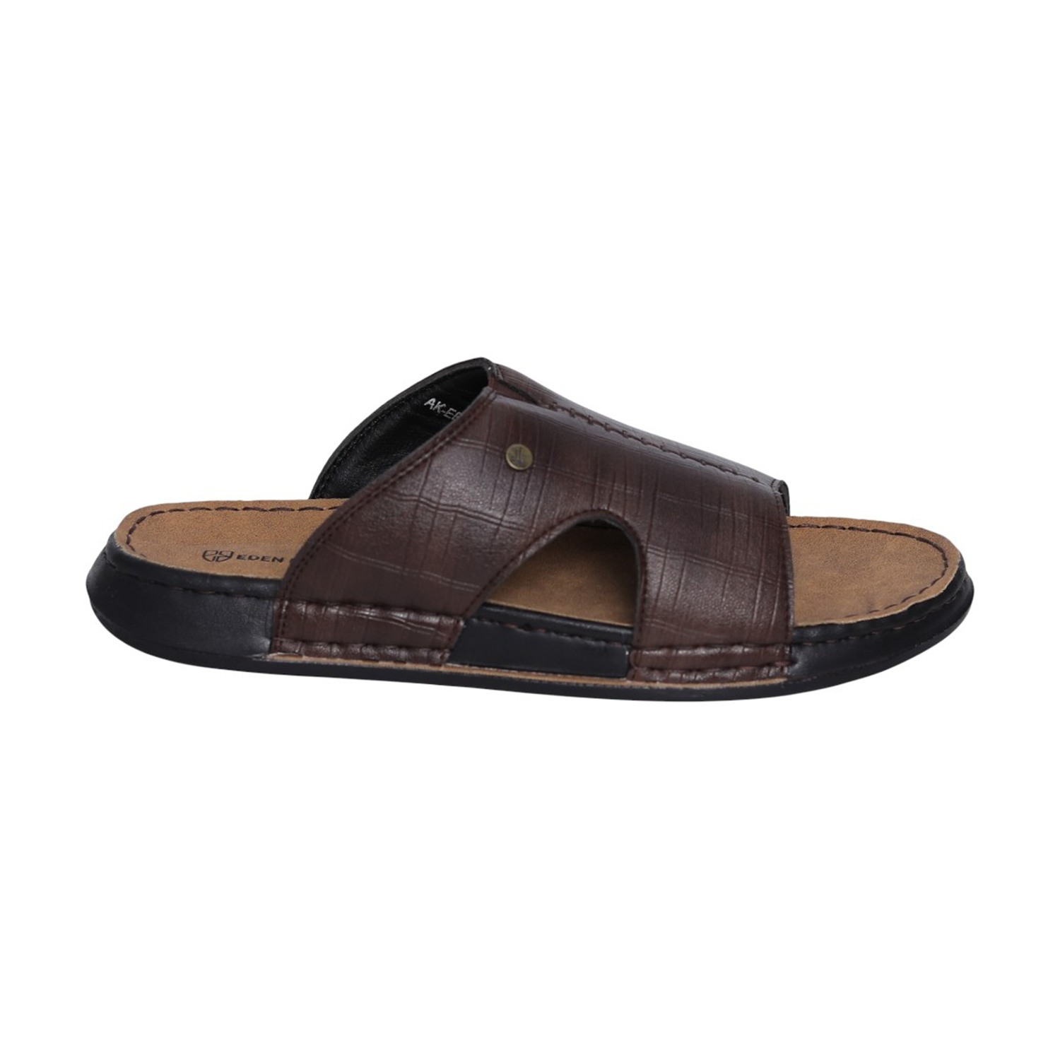 Men Brown Haven Single-Strap Slides