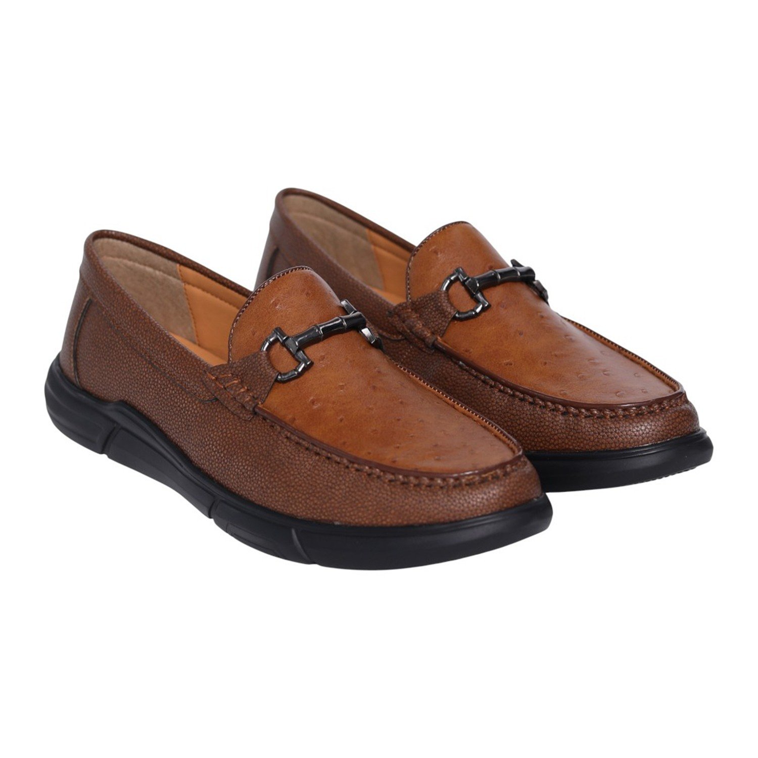 Men Tan Orion Bit Loafers