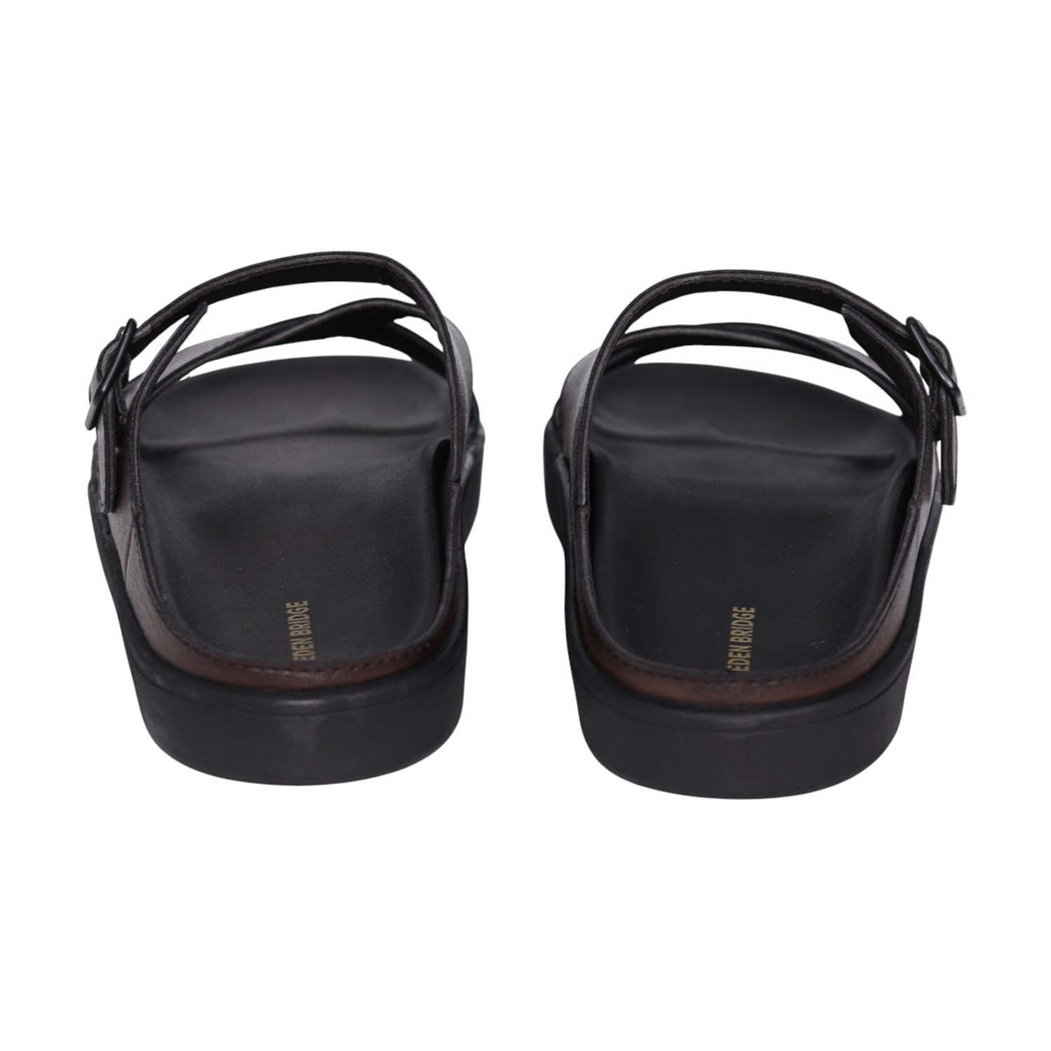 Men's Brown Cross-Strap Comfort Sandals