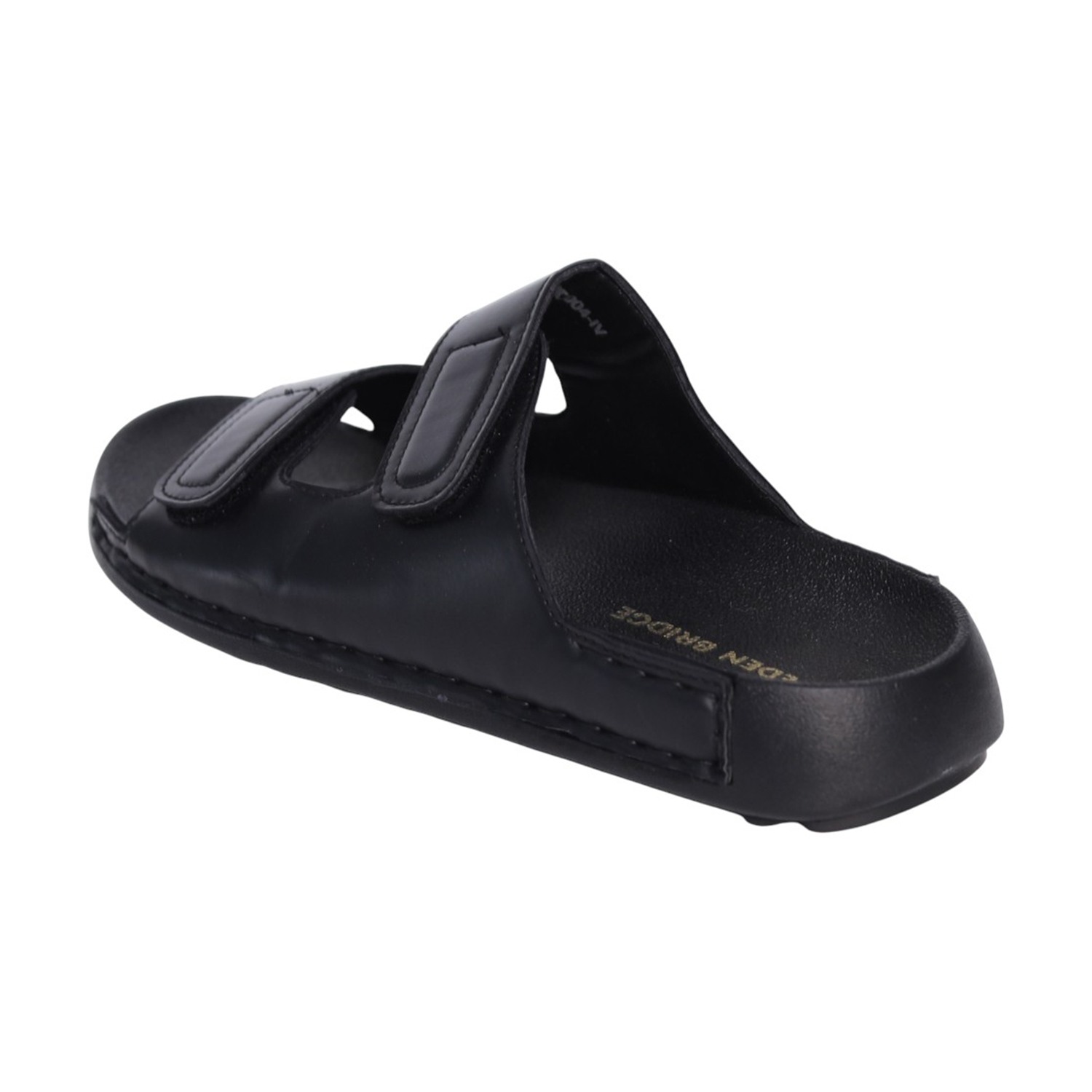 Men Black Double-Strap Comfort Sandals