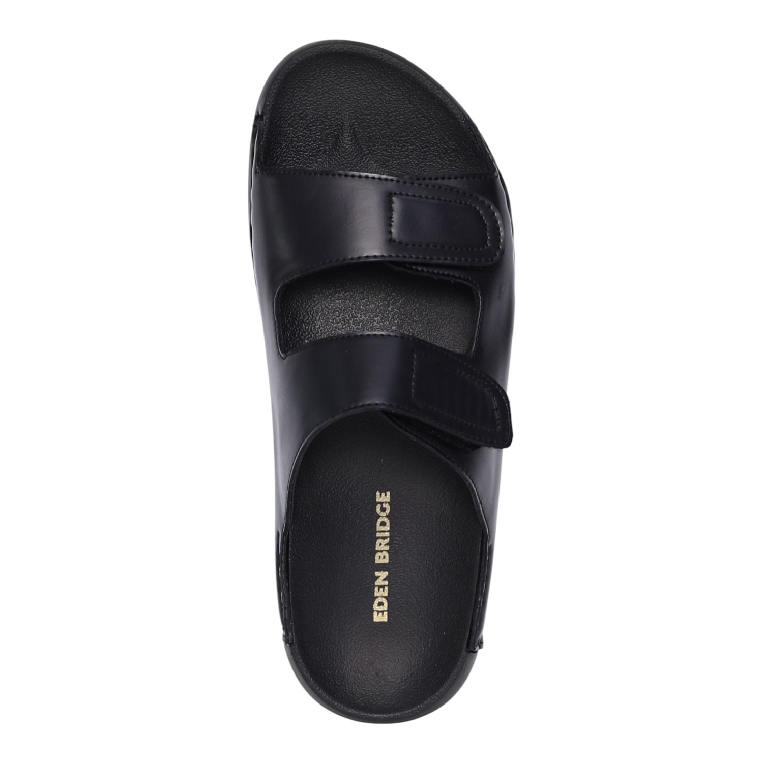 Men Black Double-Strap Comfort Sandals