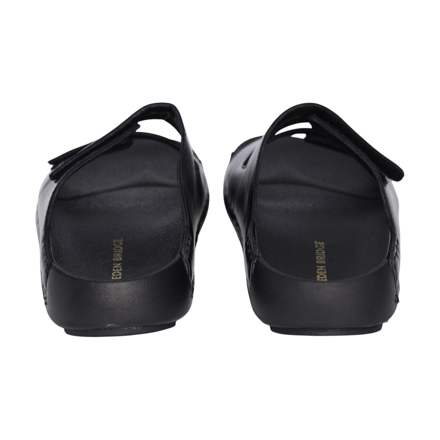 Men Black Double-Strap Comfort Sandals