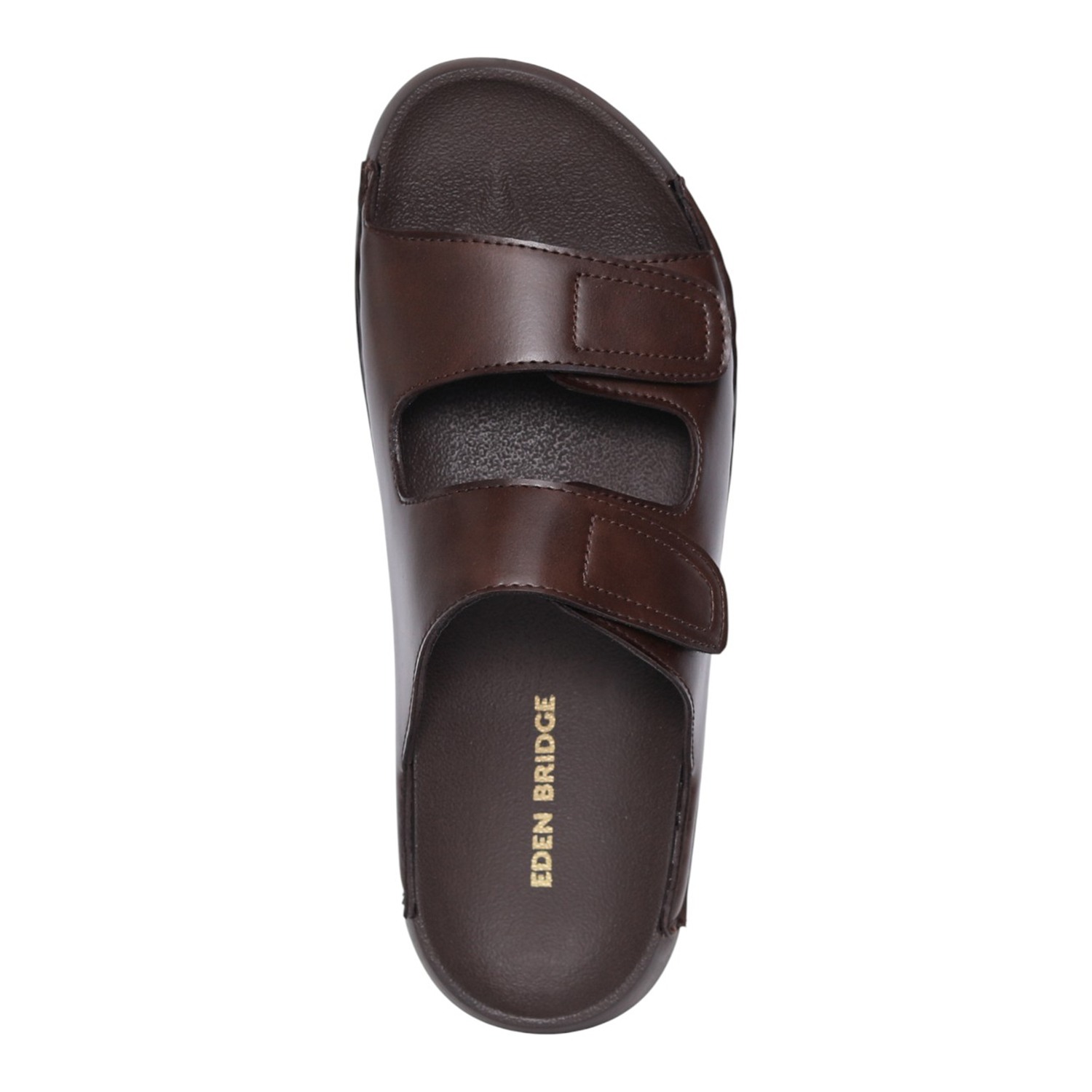 Men Brown Double-Strap Comfort Sandals