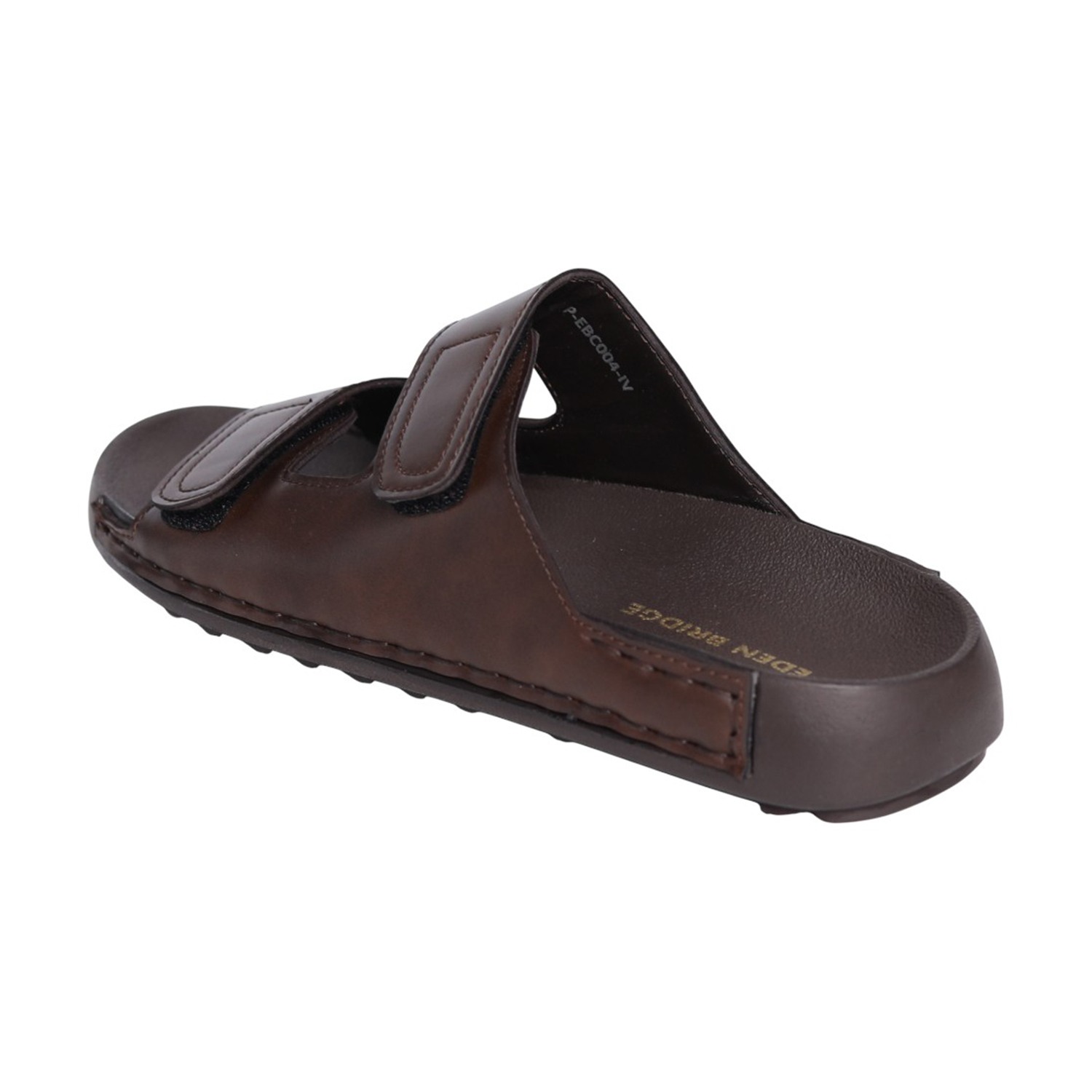 Men Brown Double-Strap Comfort Sandals