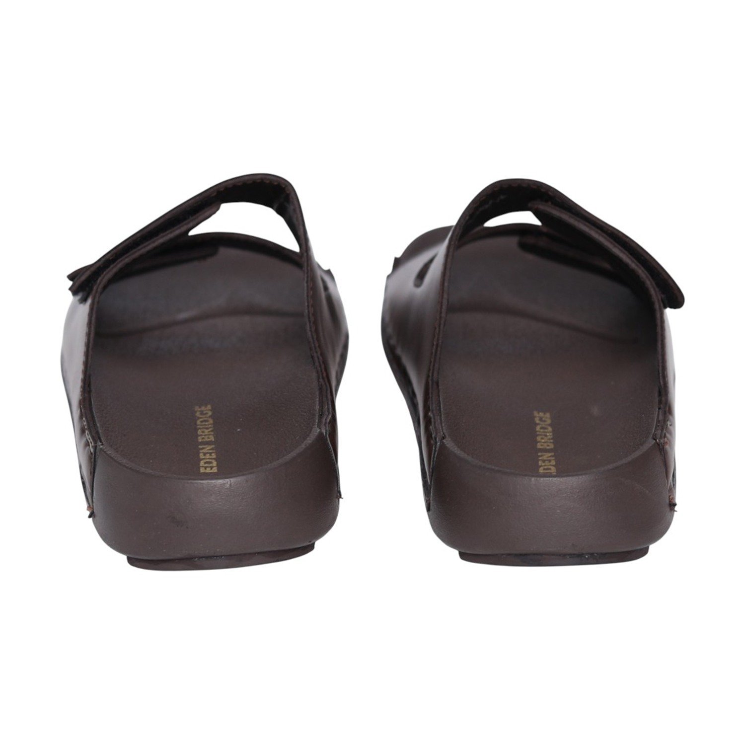 Men Brown Double-Strap Comfort Sandals