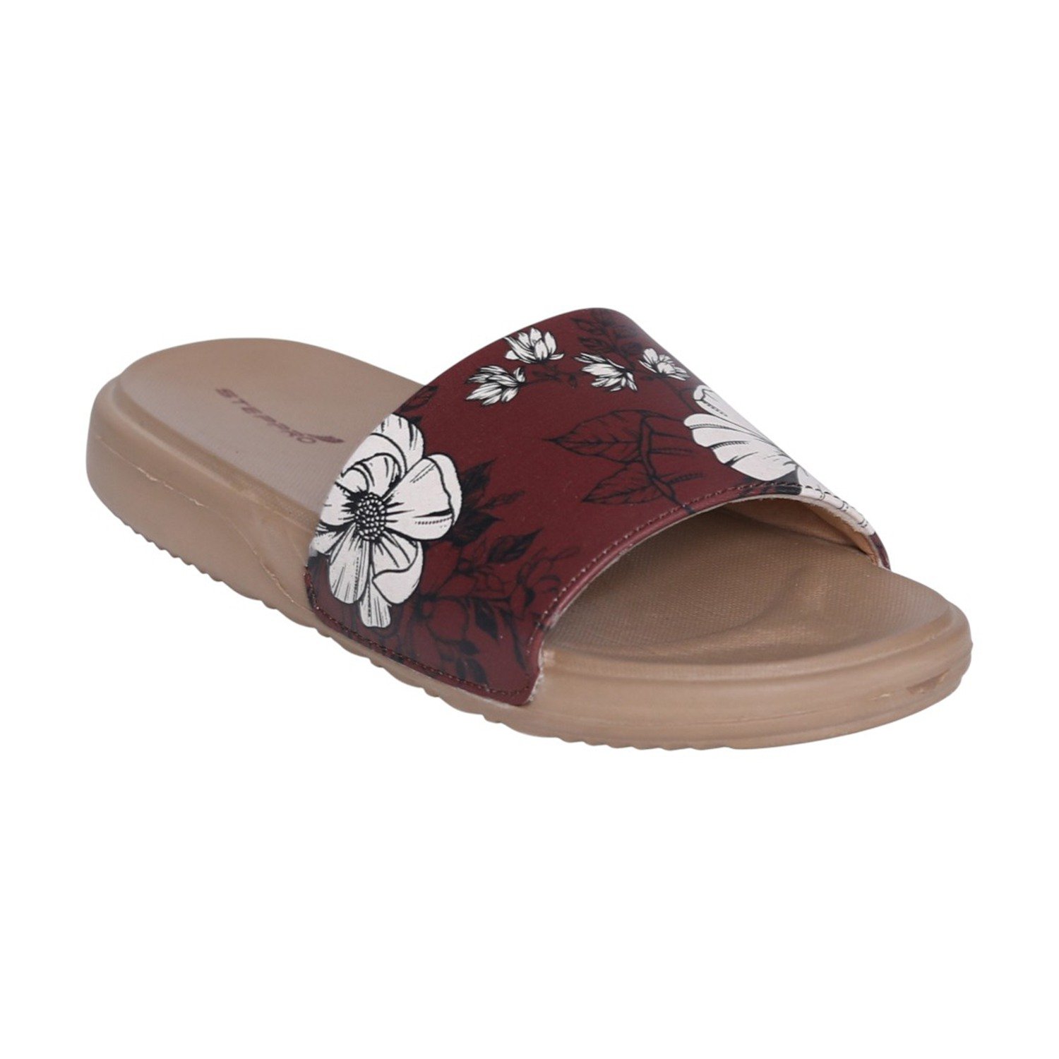 Women Autumn Bloom Floral Slides