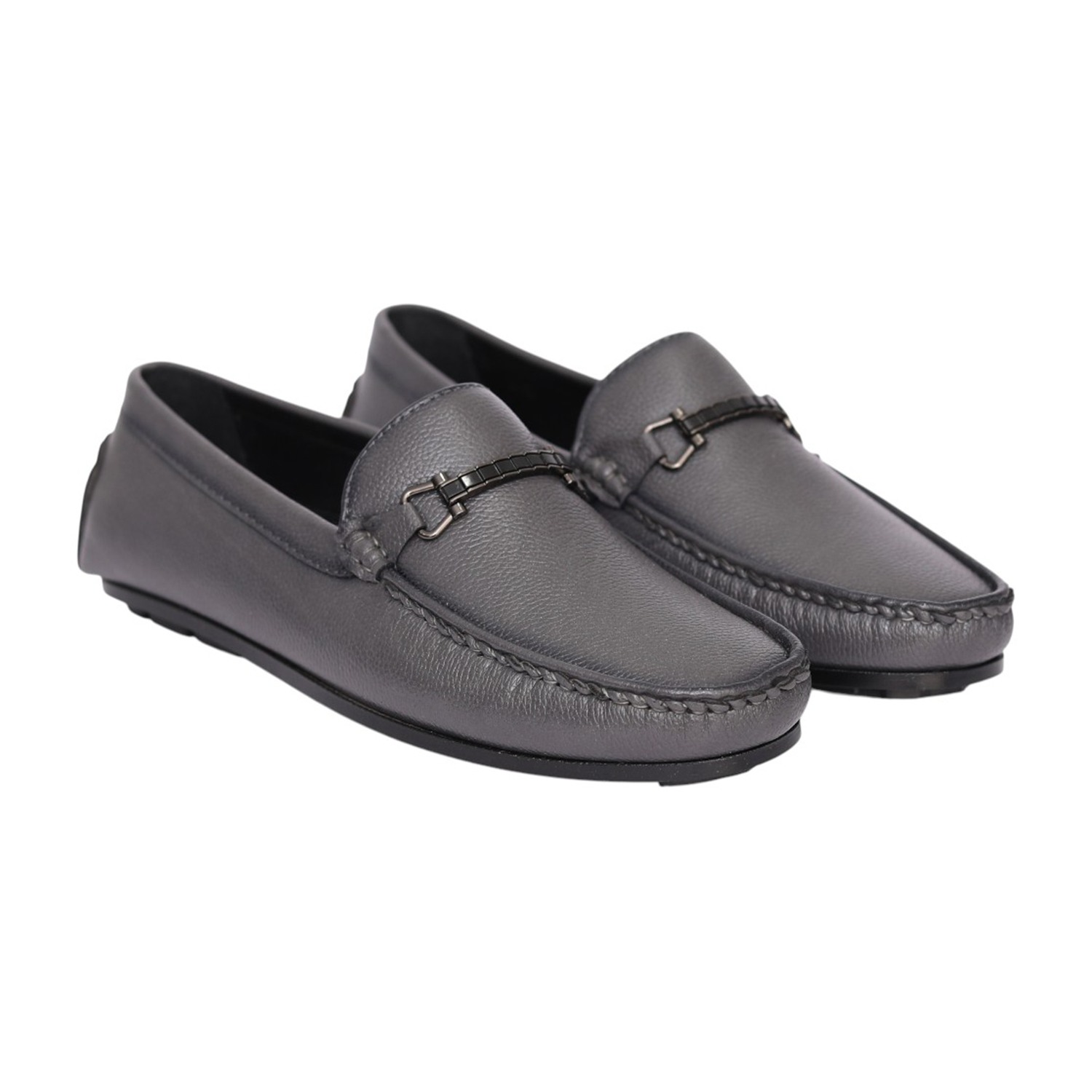 Men Grey Sterling Bit Loafers