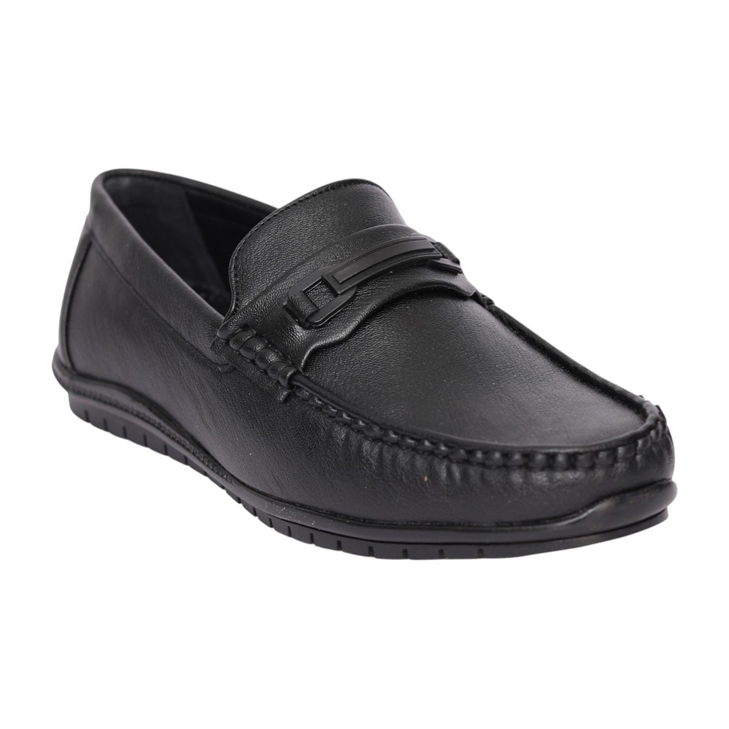 Men Black Stratton Strap Loafers