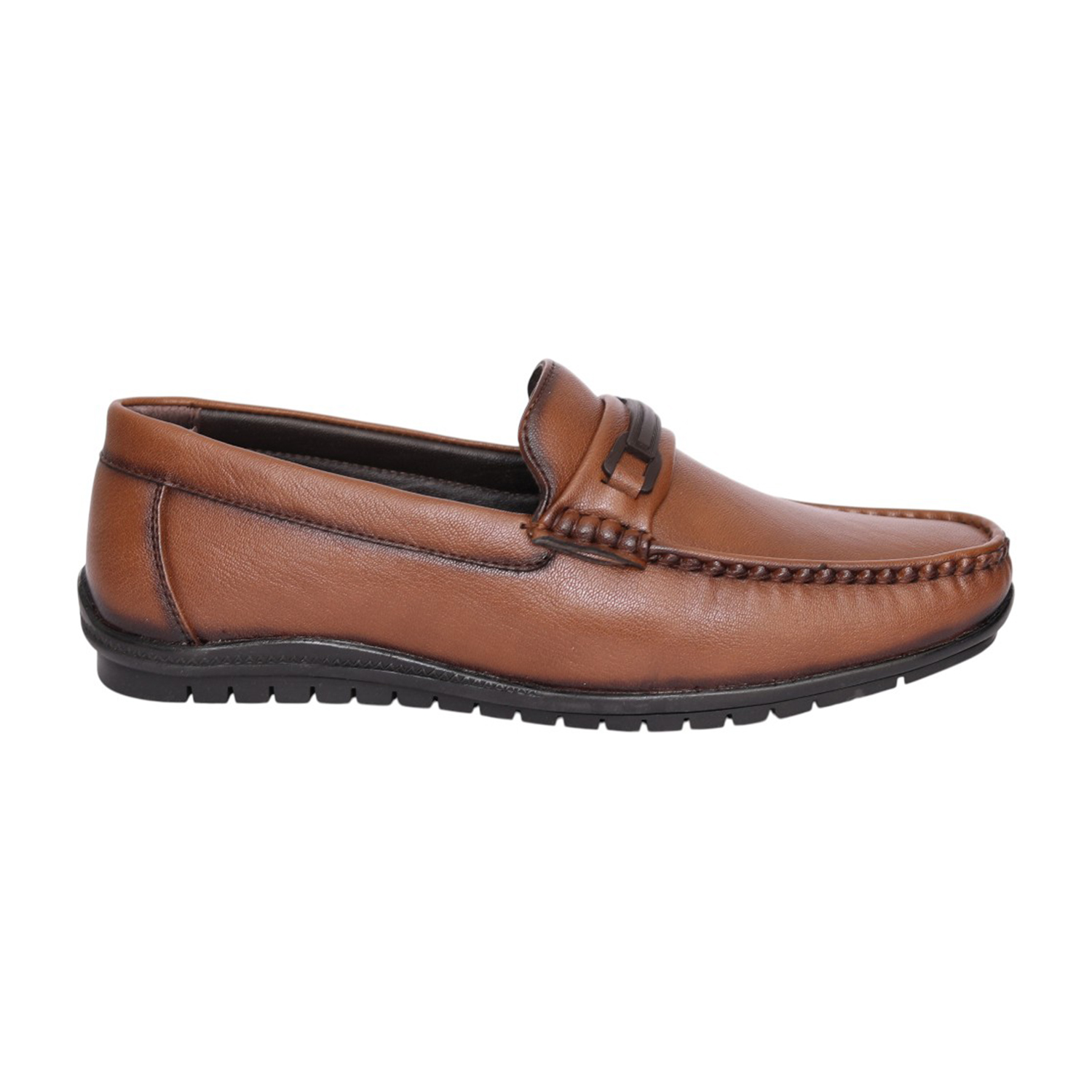Men Tan Stratton Strap Loafers