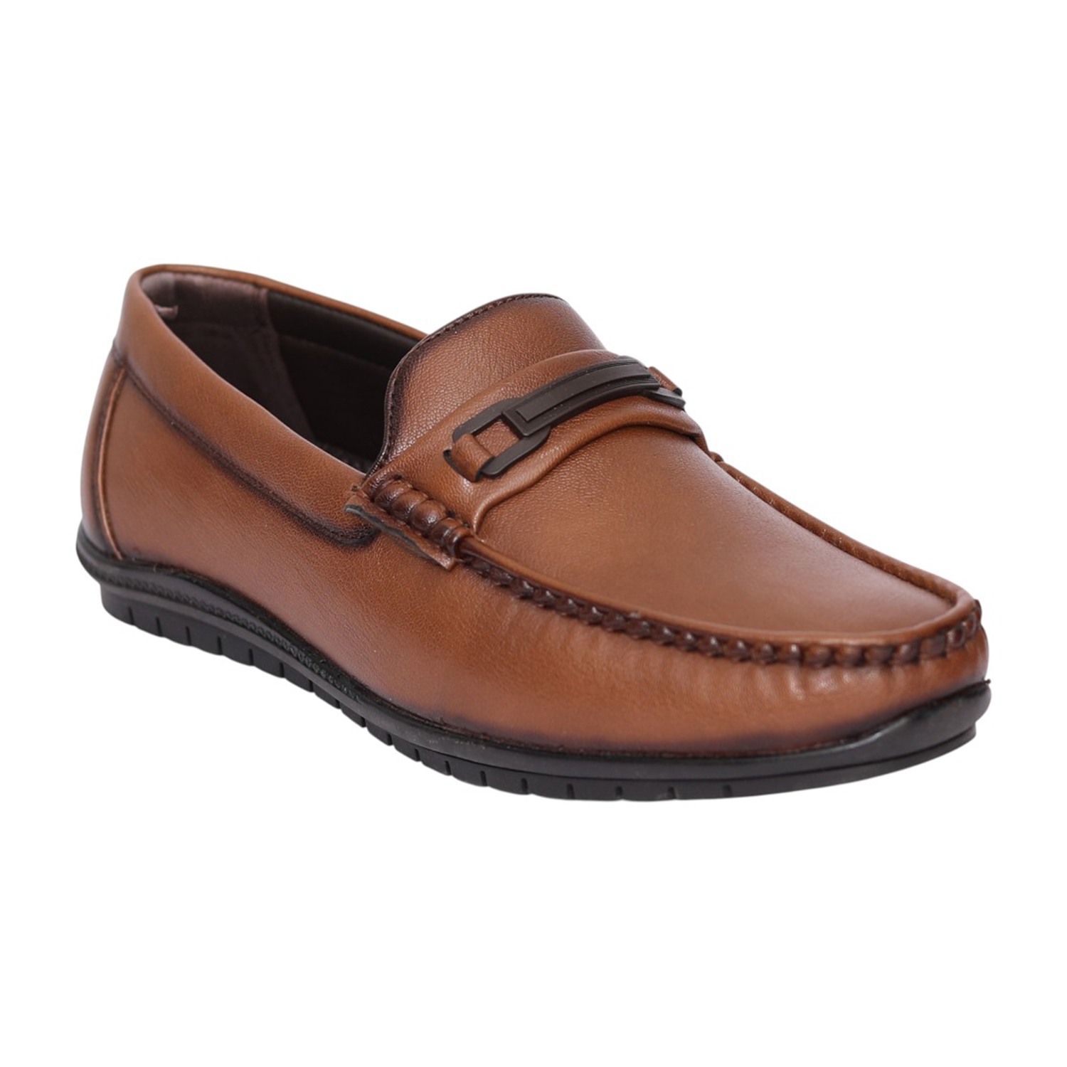 Men Tan Stratton Strap Loafers