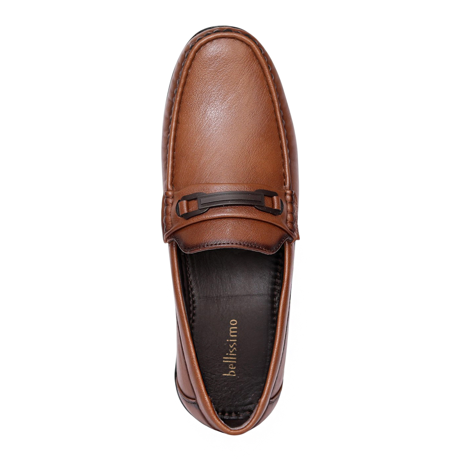 Men Tan Stratton Strap Loafers