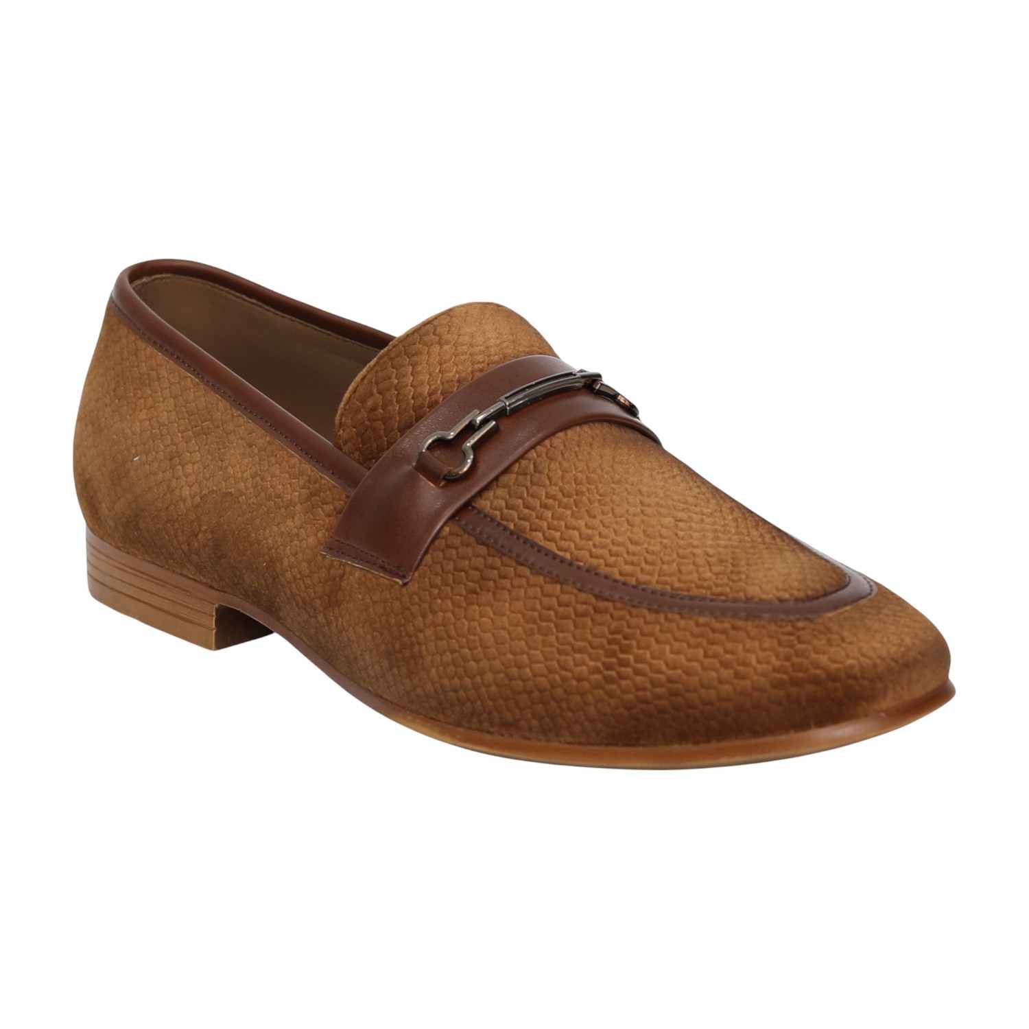 Men Tan Sorrento Textured Loafers