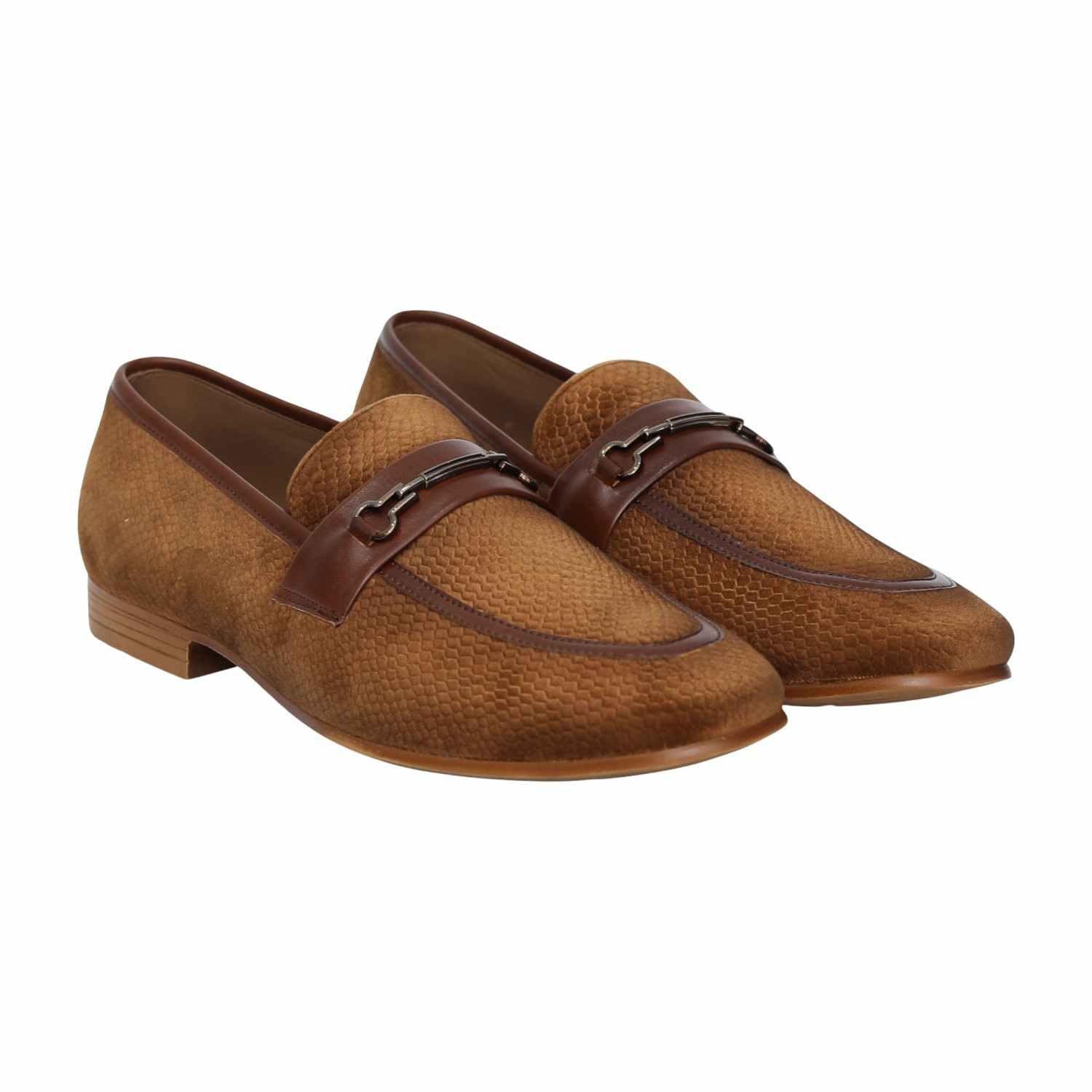 Men Tan Sorrento Textured Loafers