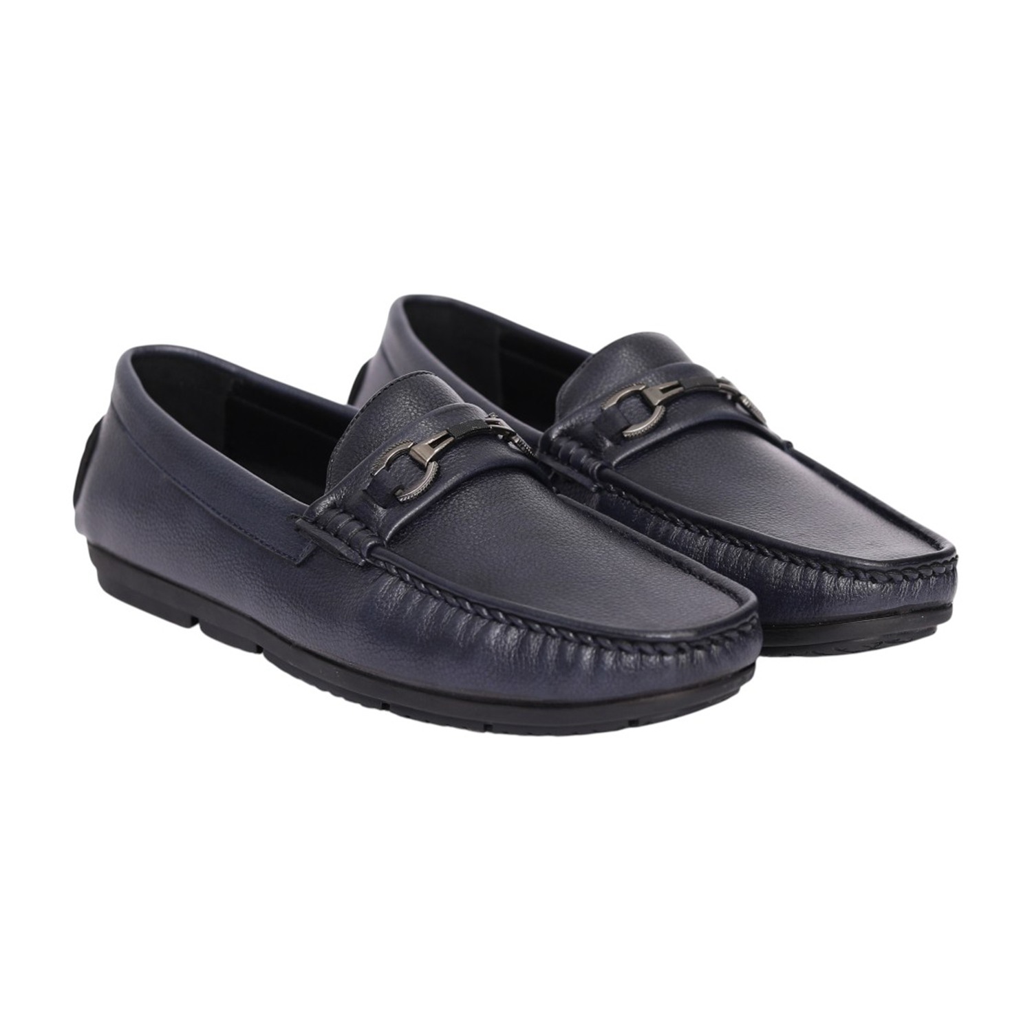 Men Navy Blue Montaire Bit Loafers
