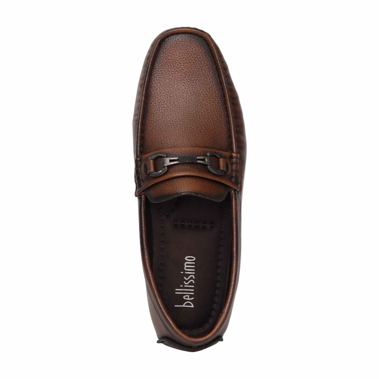 Men Tan Soft-Grain Comfort Loafers