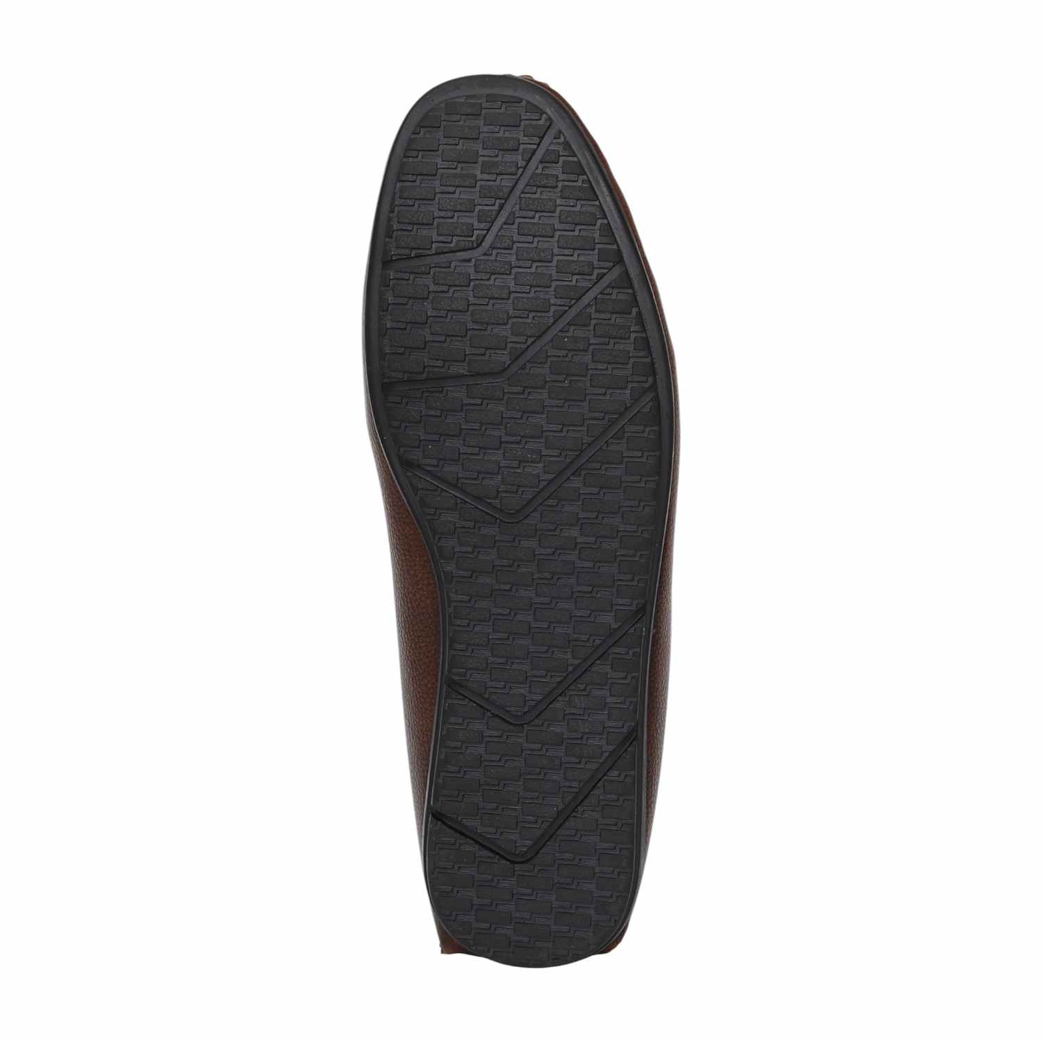 Men Tan Soft-Grain Comfort Loafers