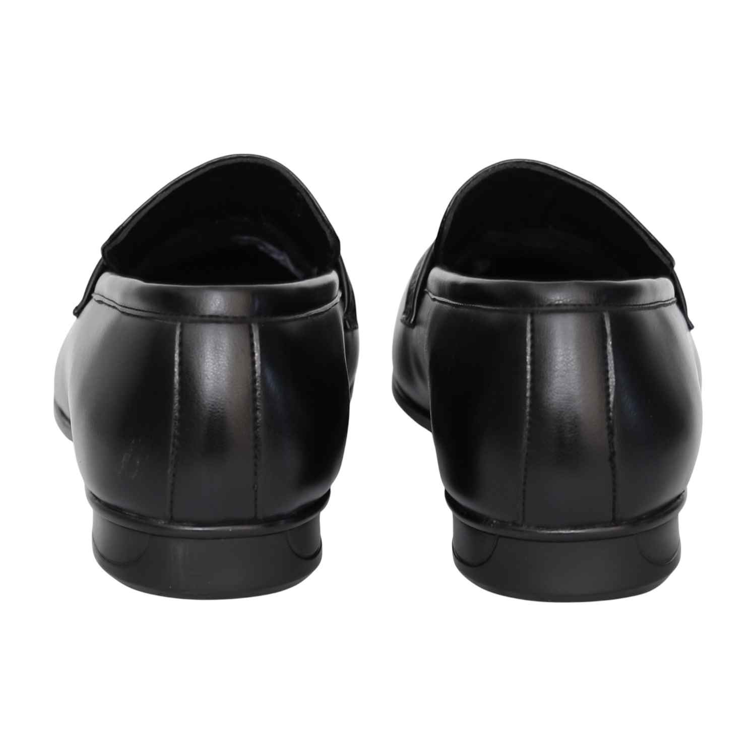 Men Black Signature Strap Office Loafers