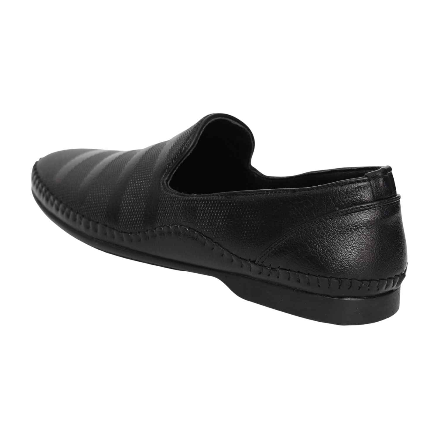 Men Black Smart Comfort Slip-On Shoes