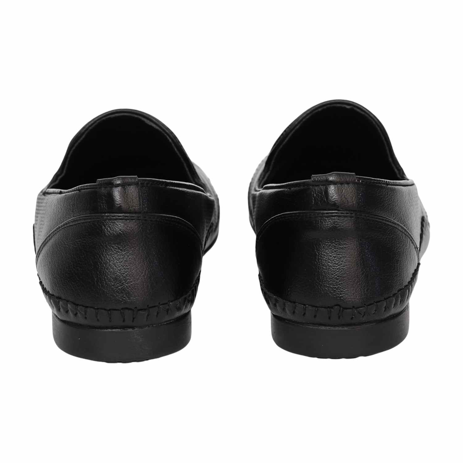 Men Black Smart Comfort Slip-On Shoes