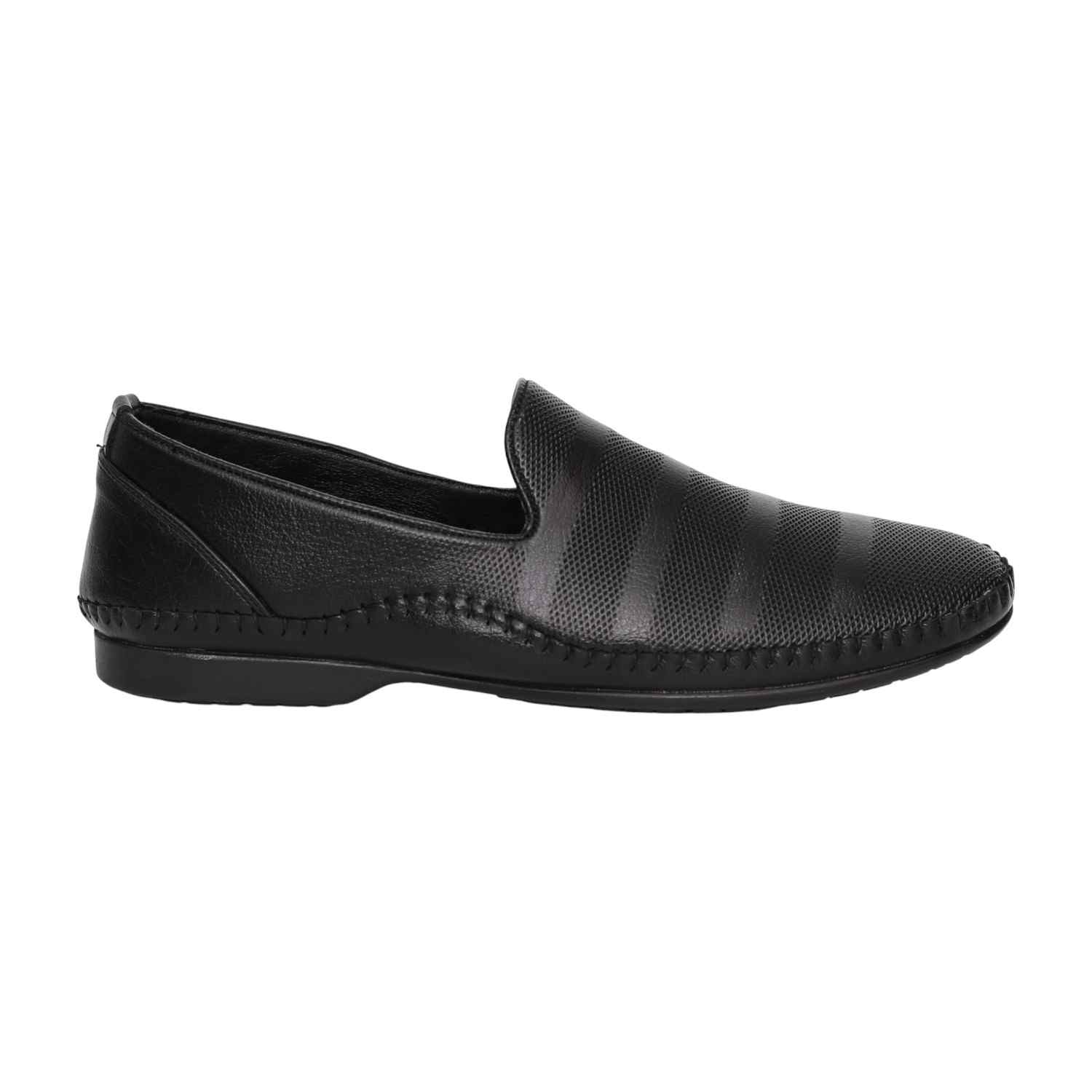 Men Black Smart Comfort Slip-On Shoes